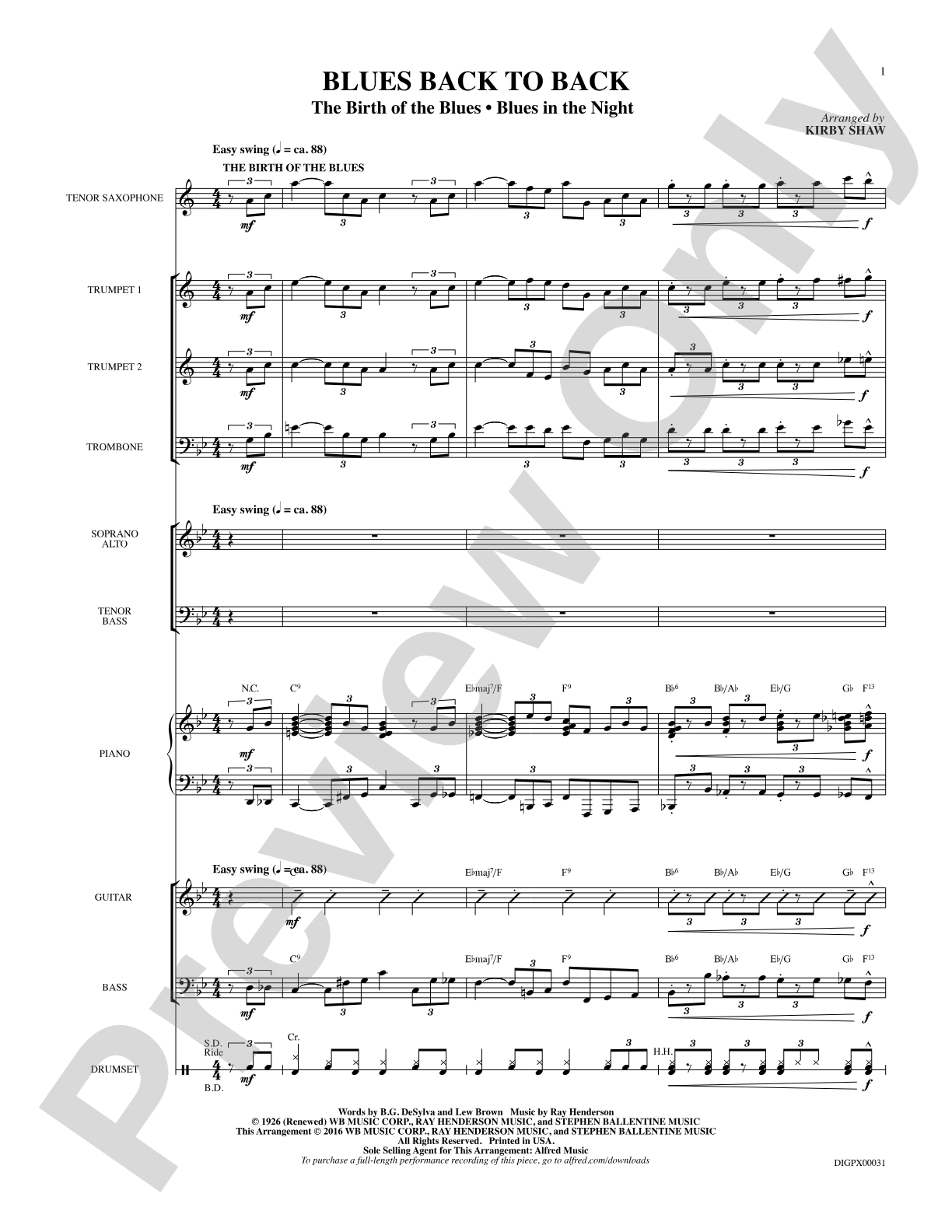 Blues Back to Back: Choral SoundPax