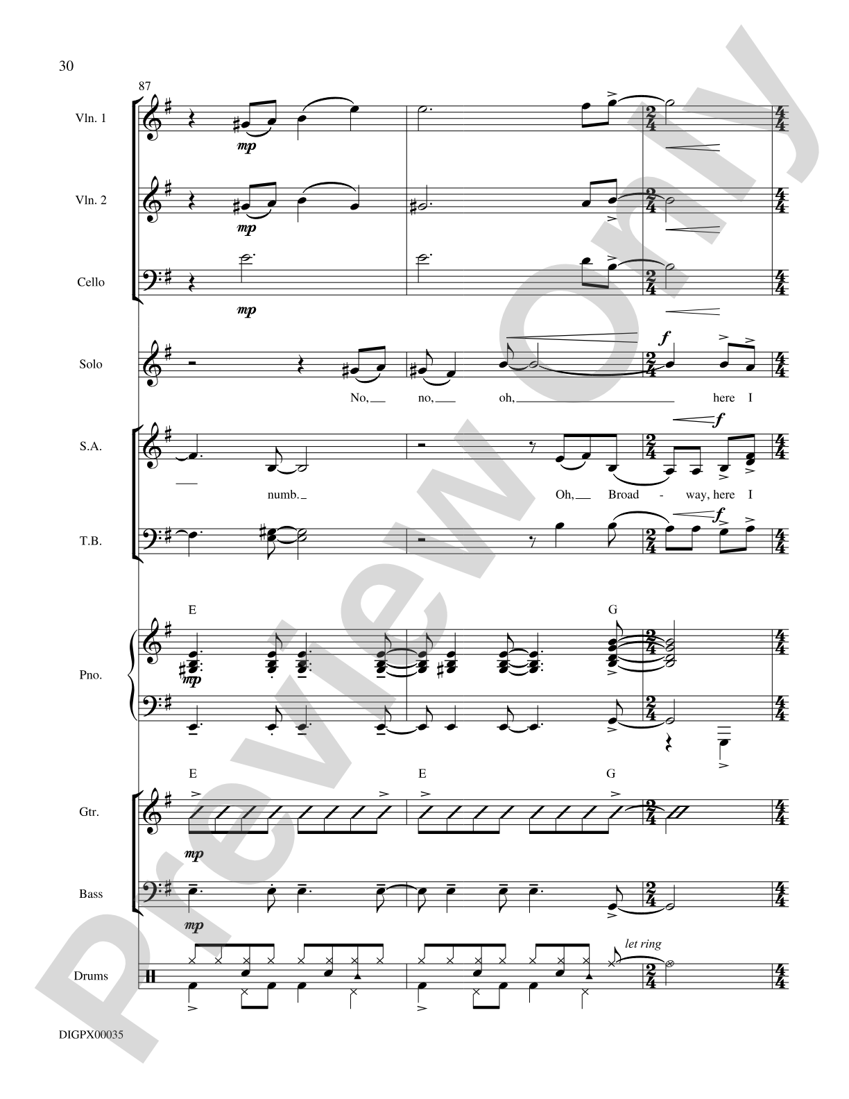 Broadway, Here I Come!: Choral SoundPax