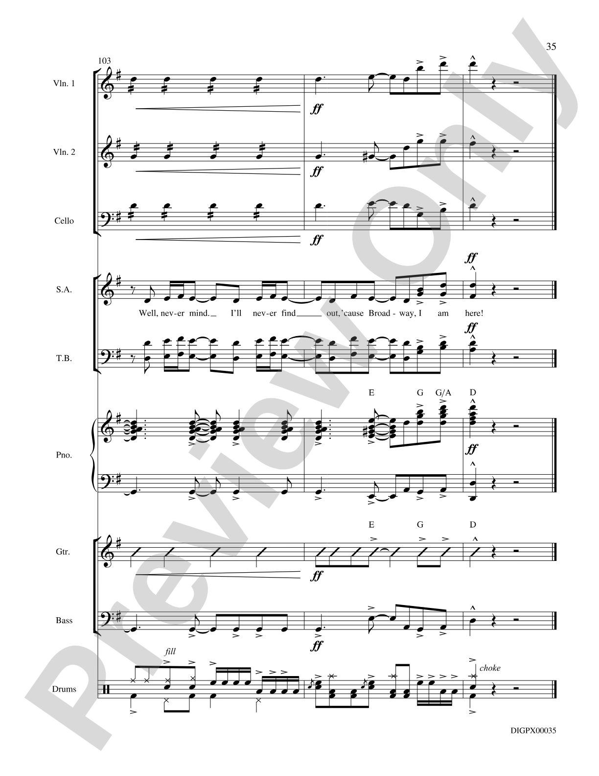 Broadway, Here I Come!: Choral SoundPax