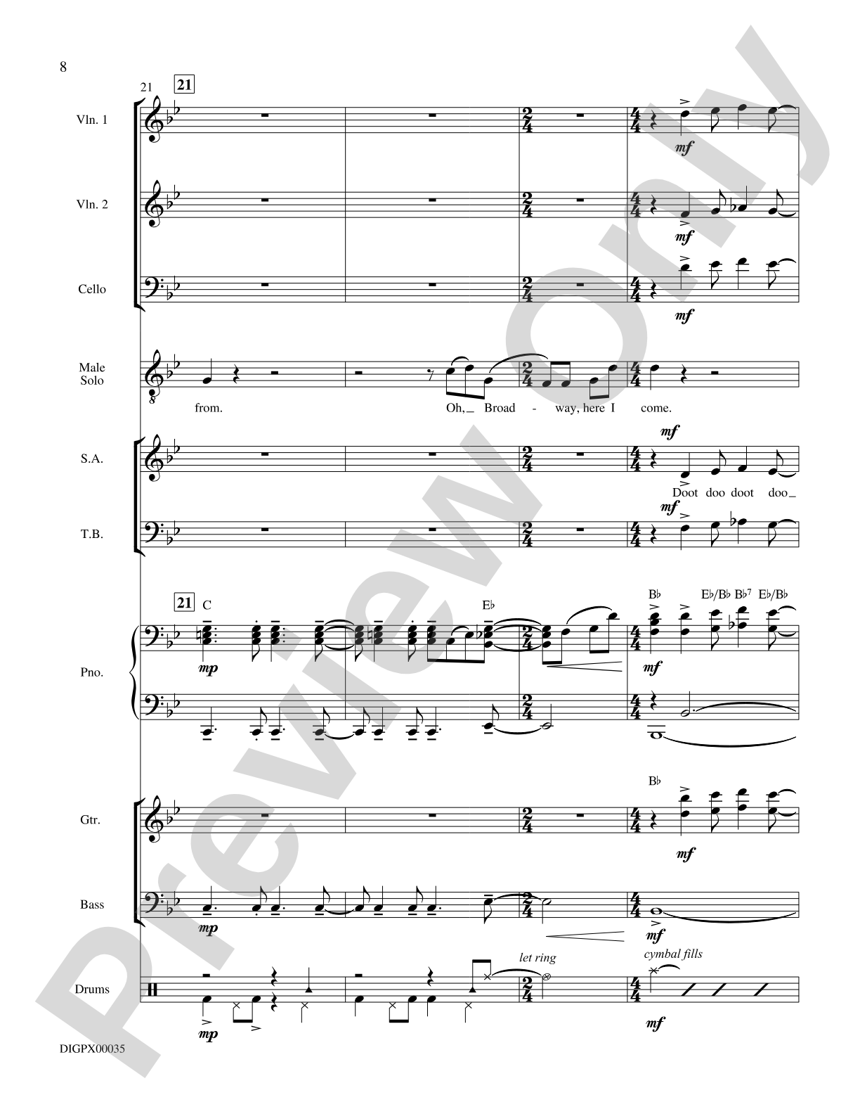Broadway, Here I Come!: Choral SoundPax
