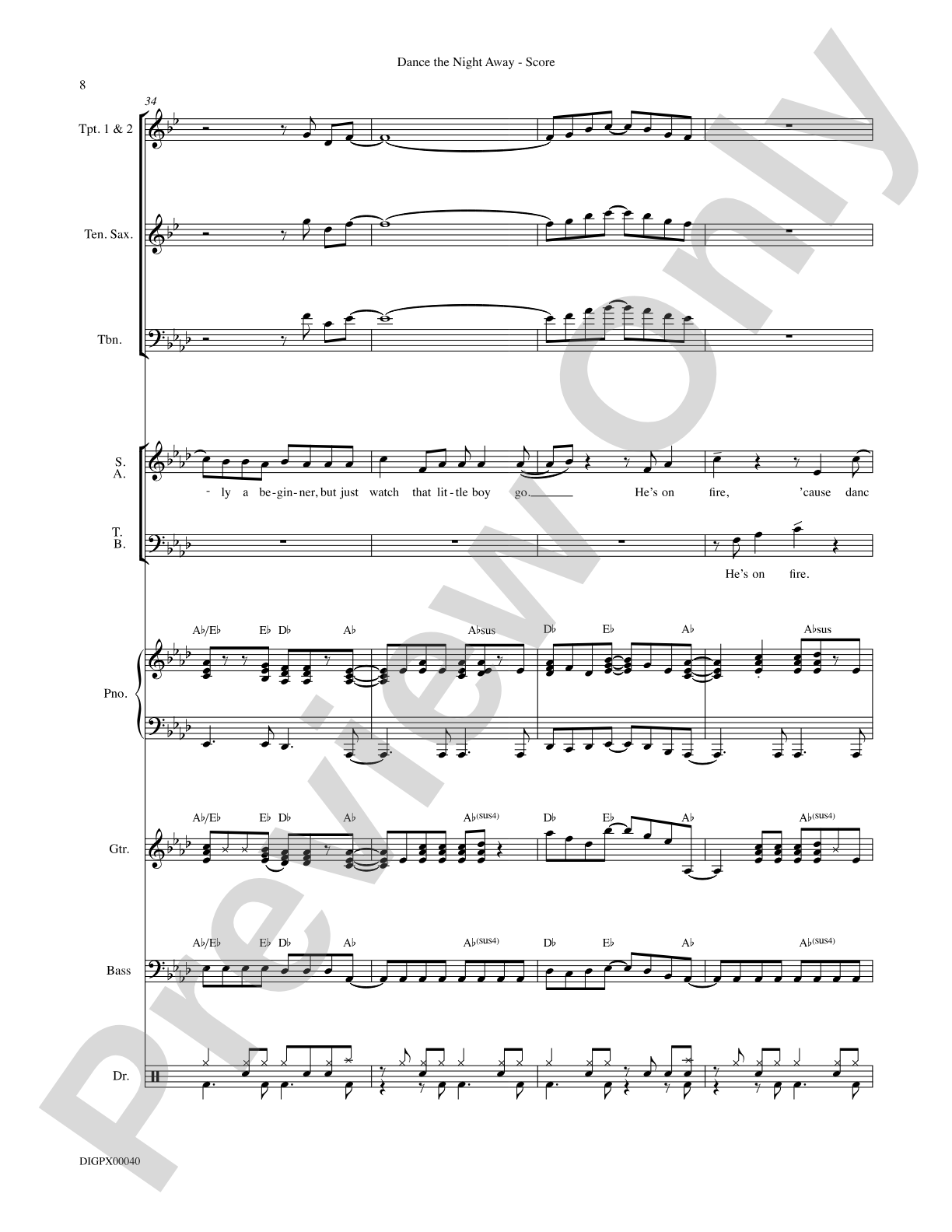 Dance the Night Away: Choral SoundPax