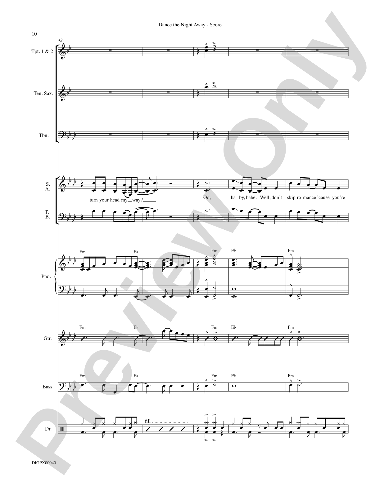 Dance the Night Away: Choral SoundPax