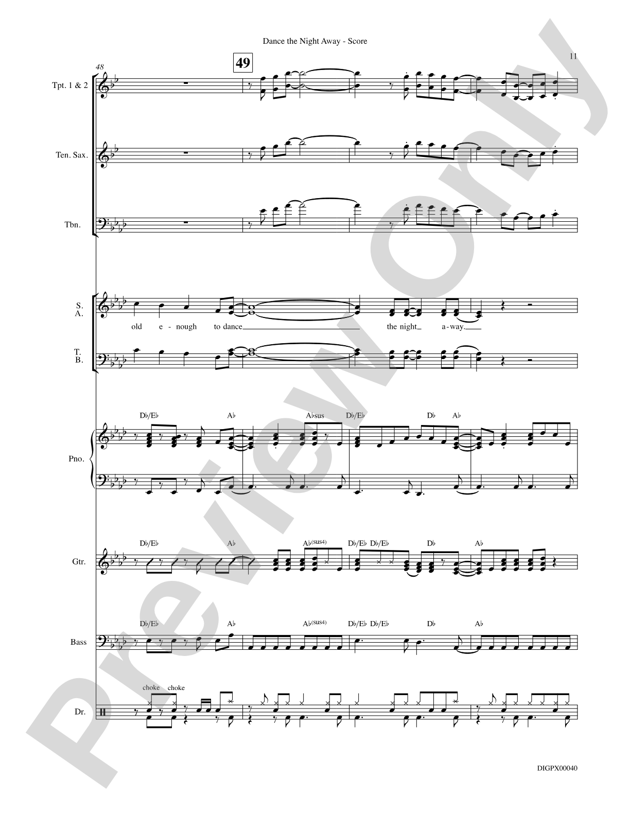 Dance the Night Away: Choral SoundPax