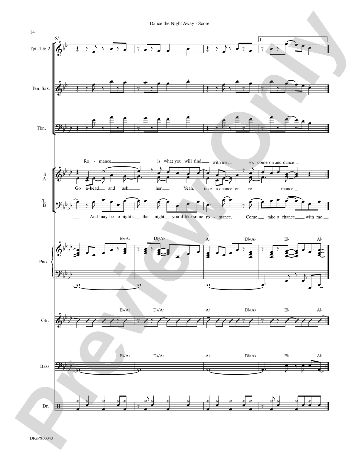 Dance the Night Away: Choral SoundPax
