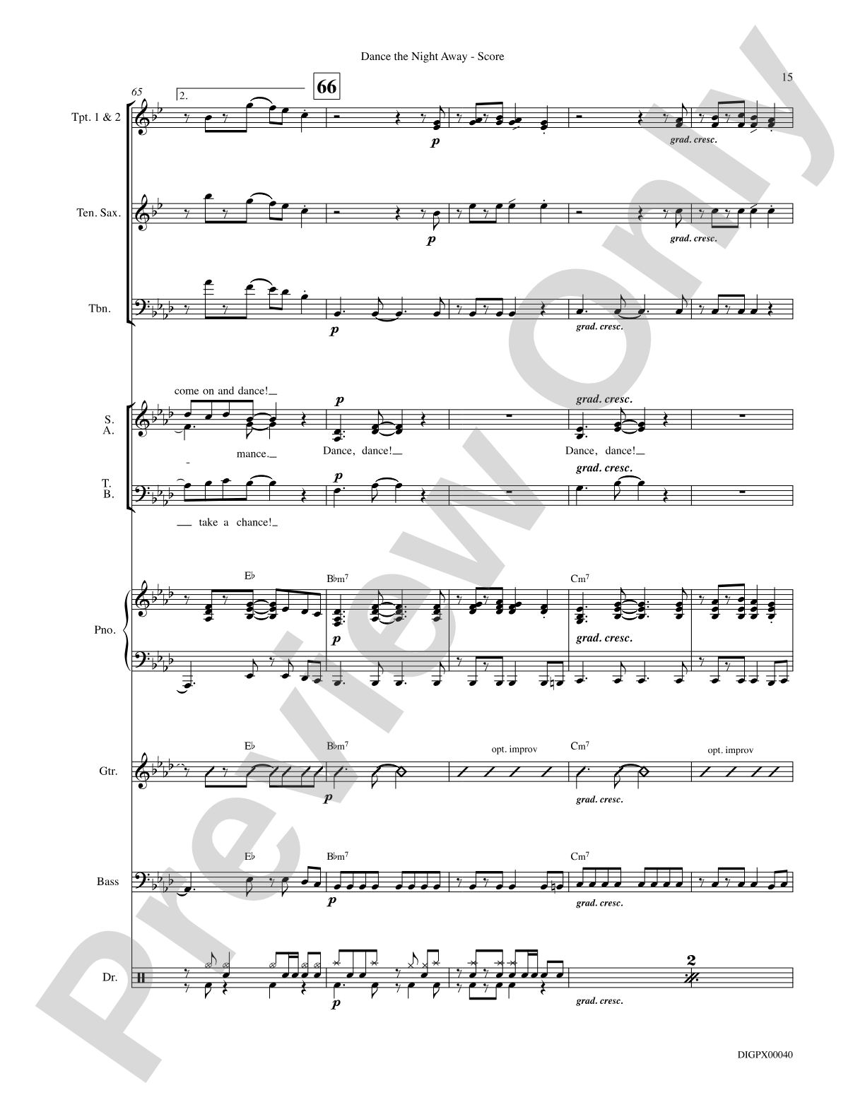 Dance the Night Away: Choral SoundPax