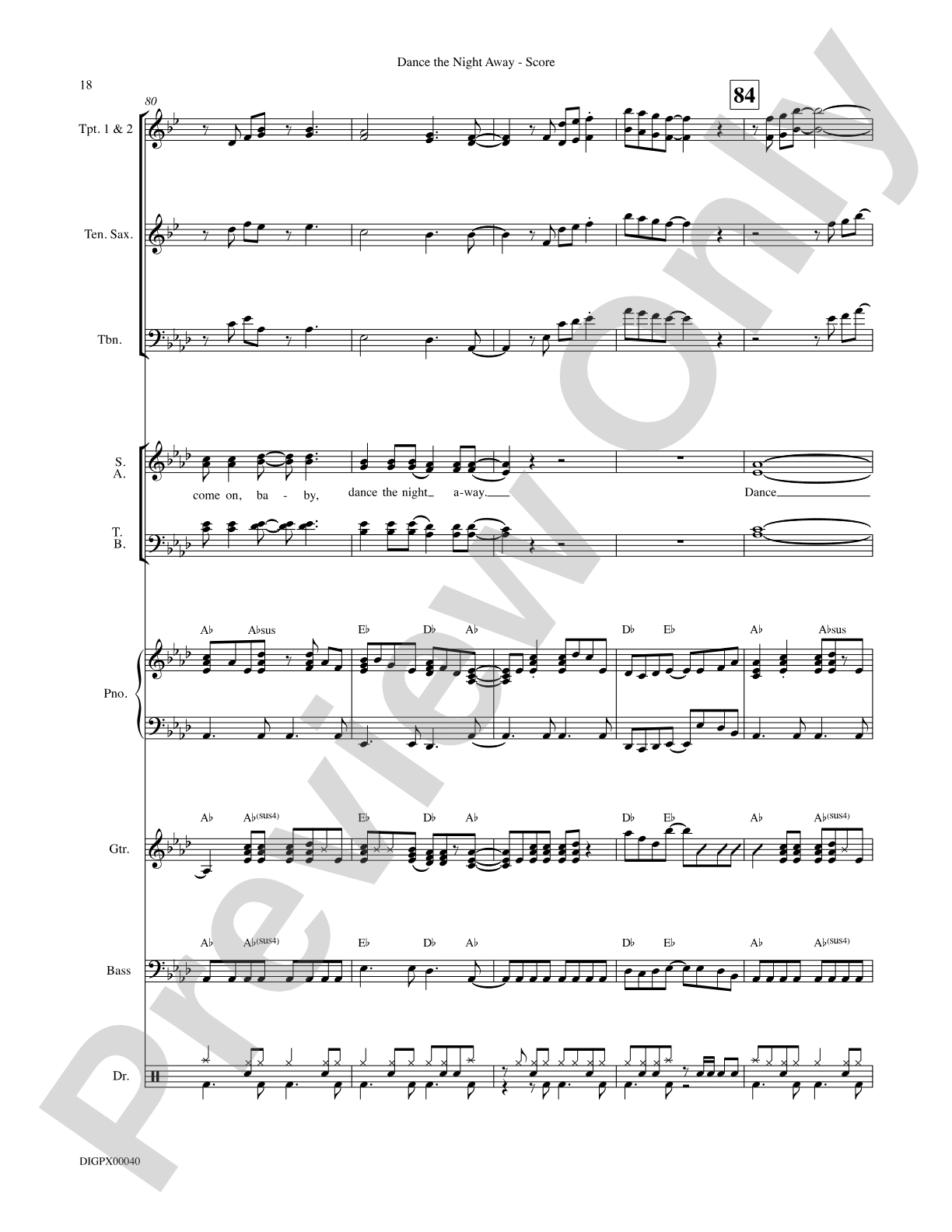 Dance the Night Away: Choral SoundPax