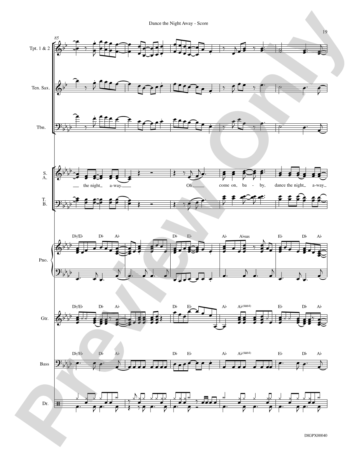 Dance the Night Away: Choral SoundPax