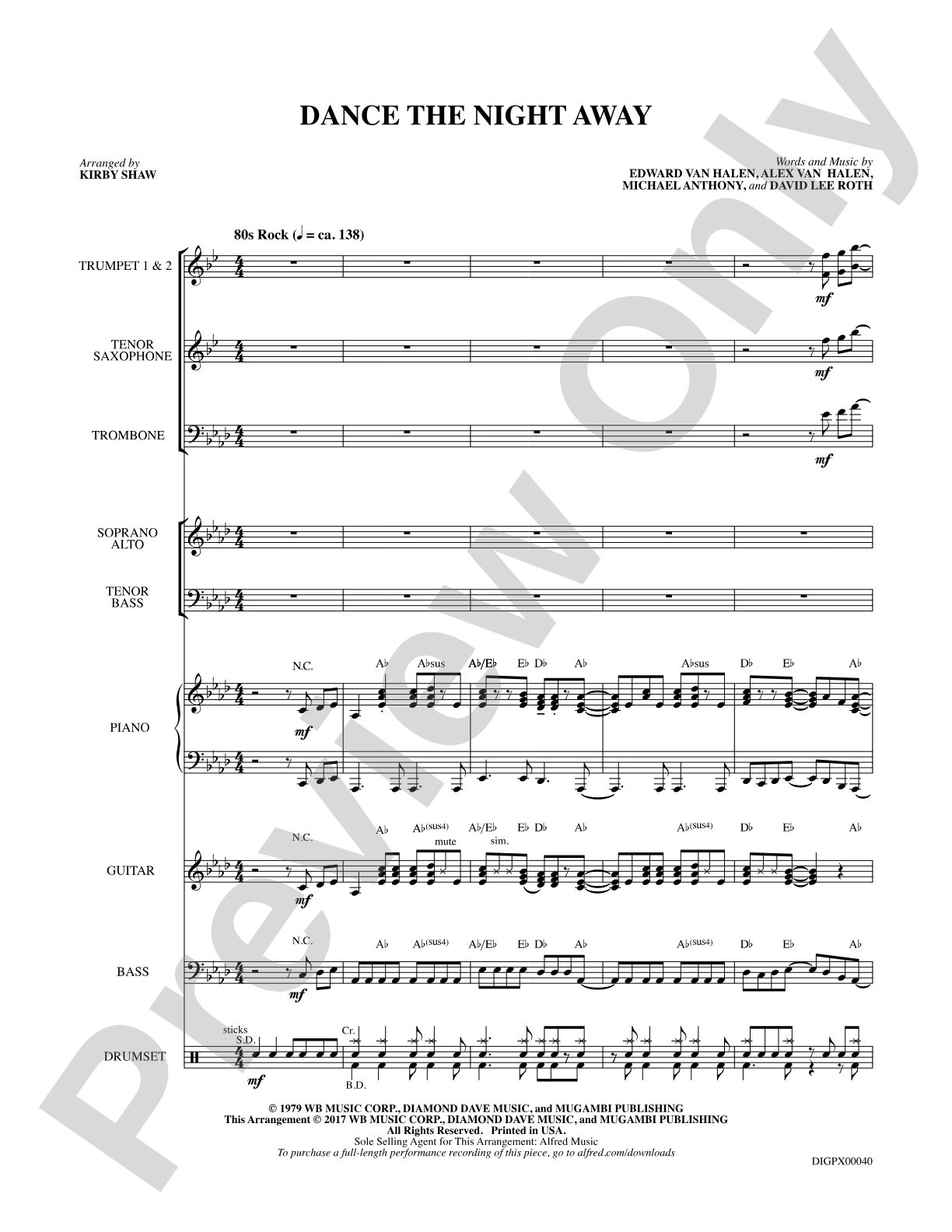 Dance the Night Away: Choral SoundPax