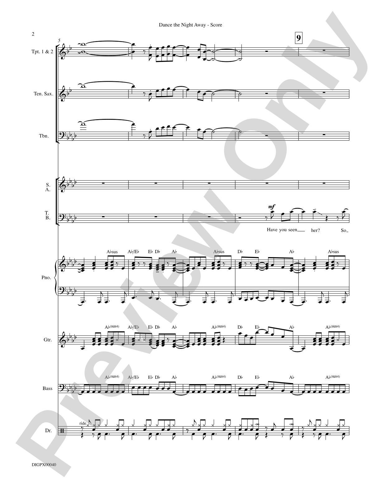 Dance the Night Away: Choral SoundPax