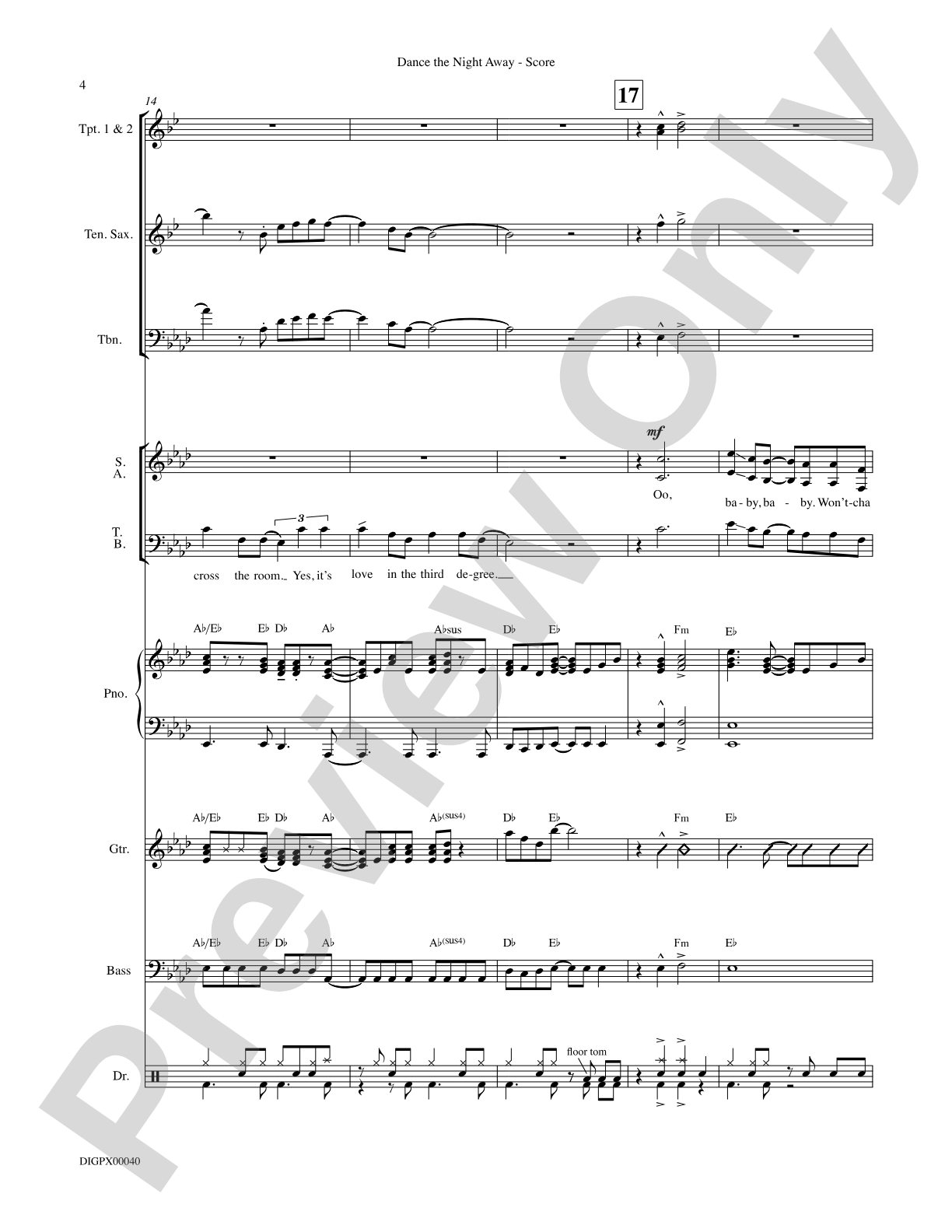 Dance the Night Away: Choral SoundPax
