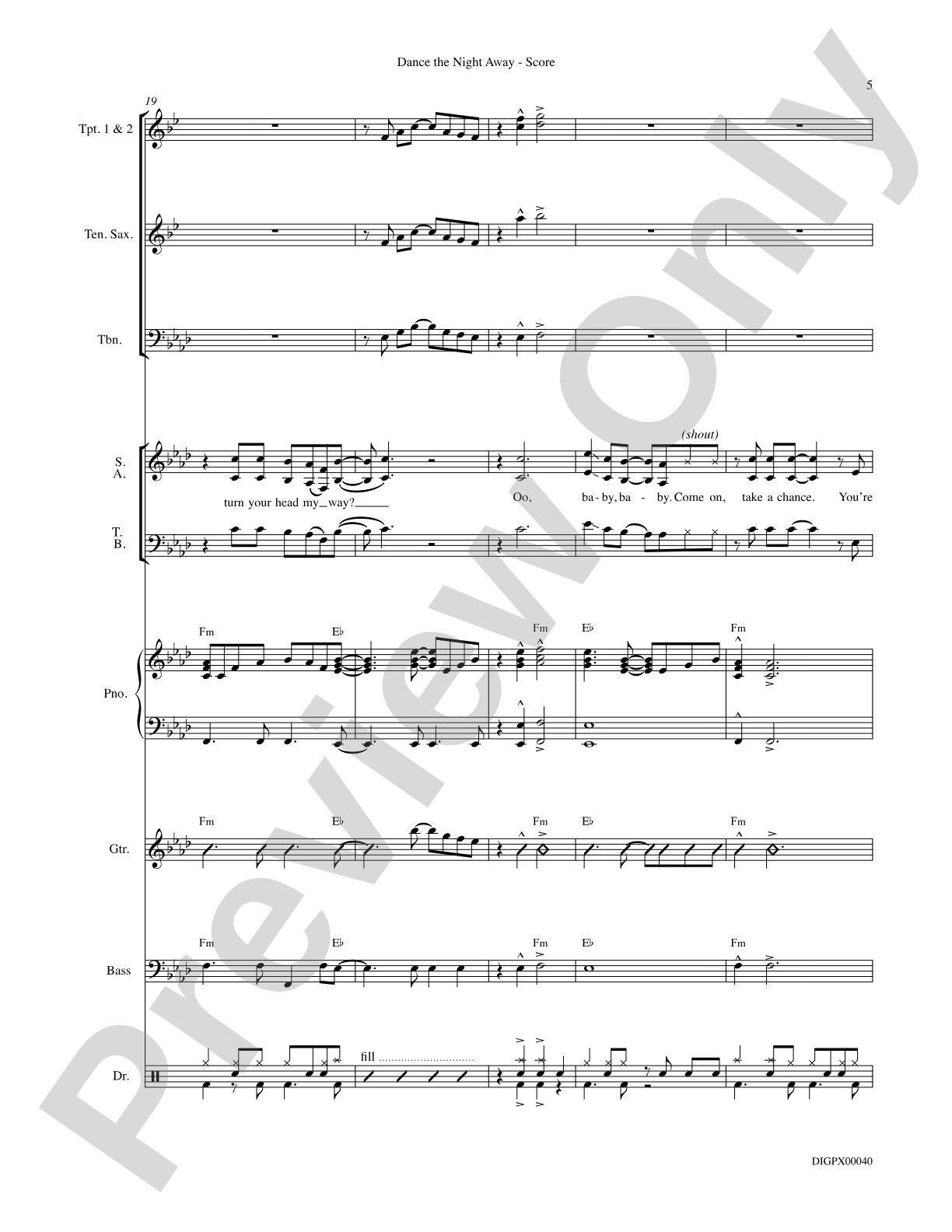 Dance the Night Away: Choral SoundPax