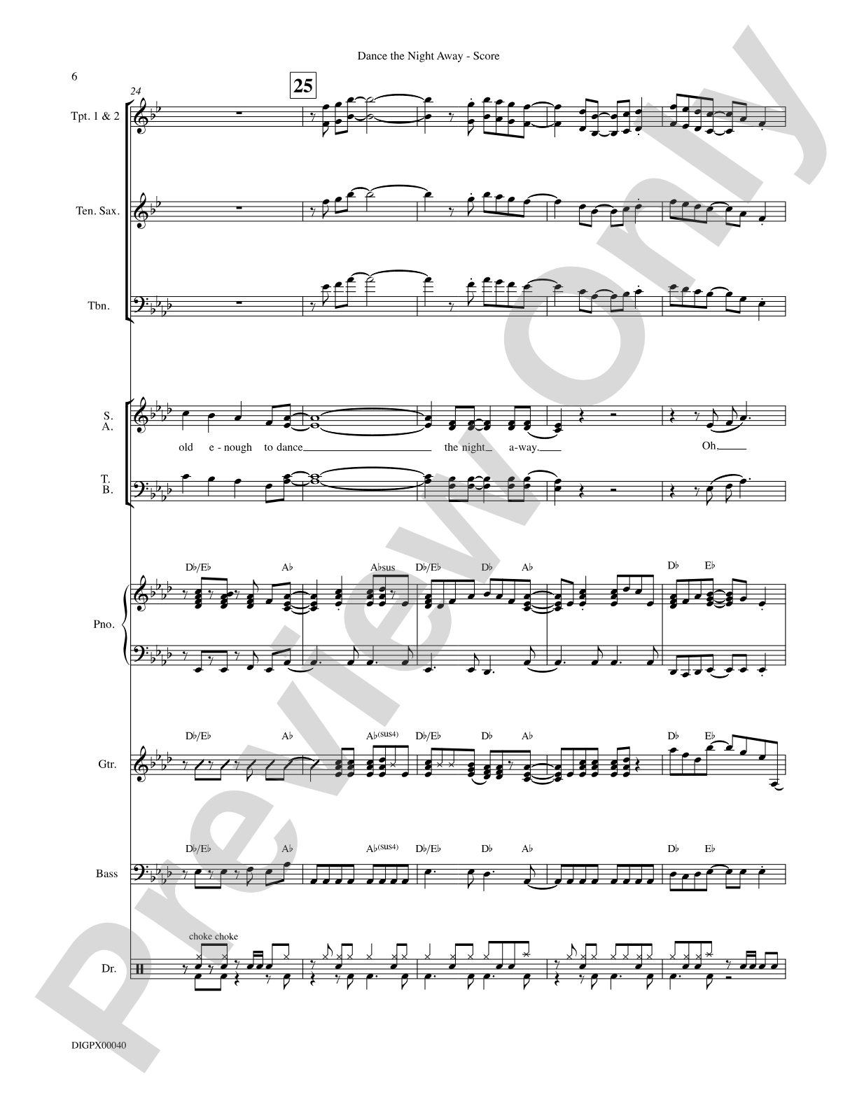 Dance the Night Away: Choral SoundPax