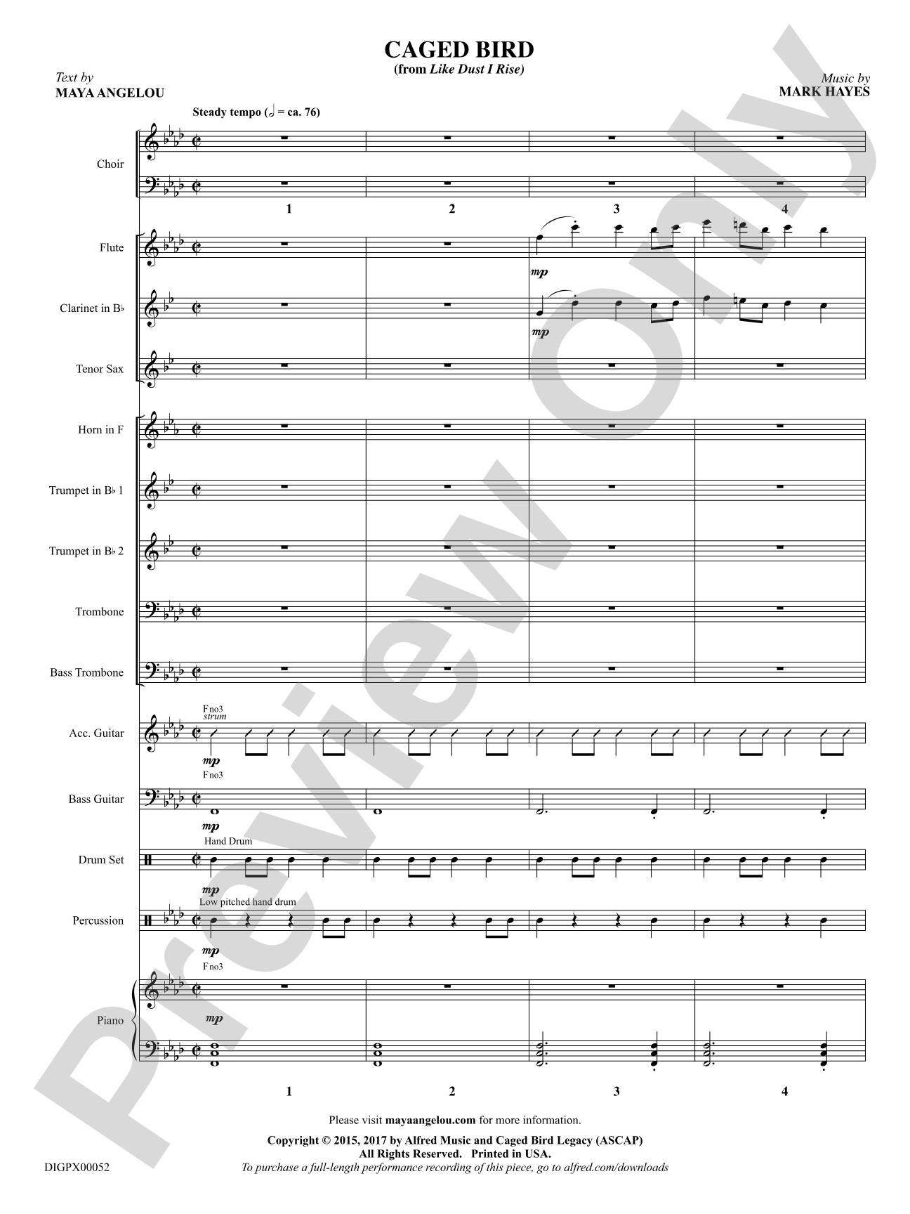 Caged Bird: Choral SoundPax