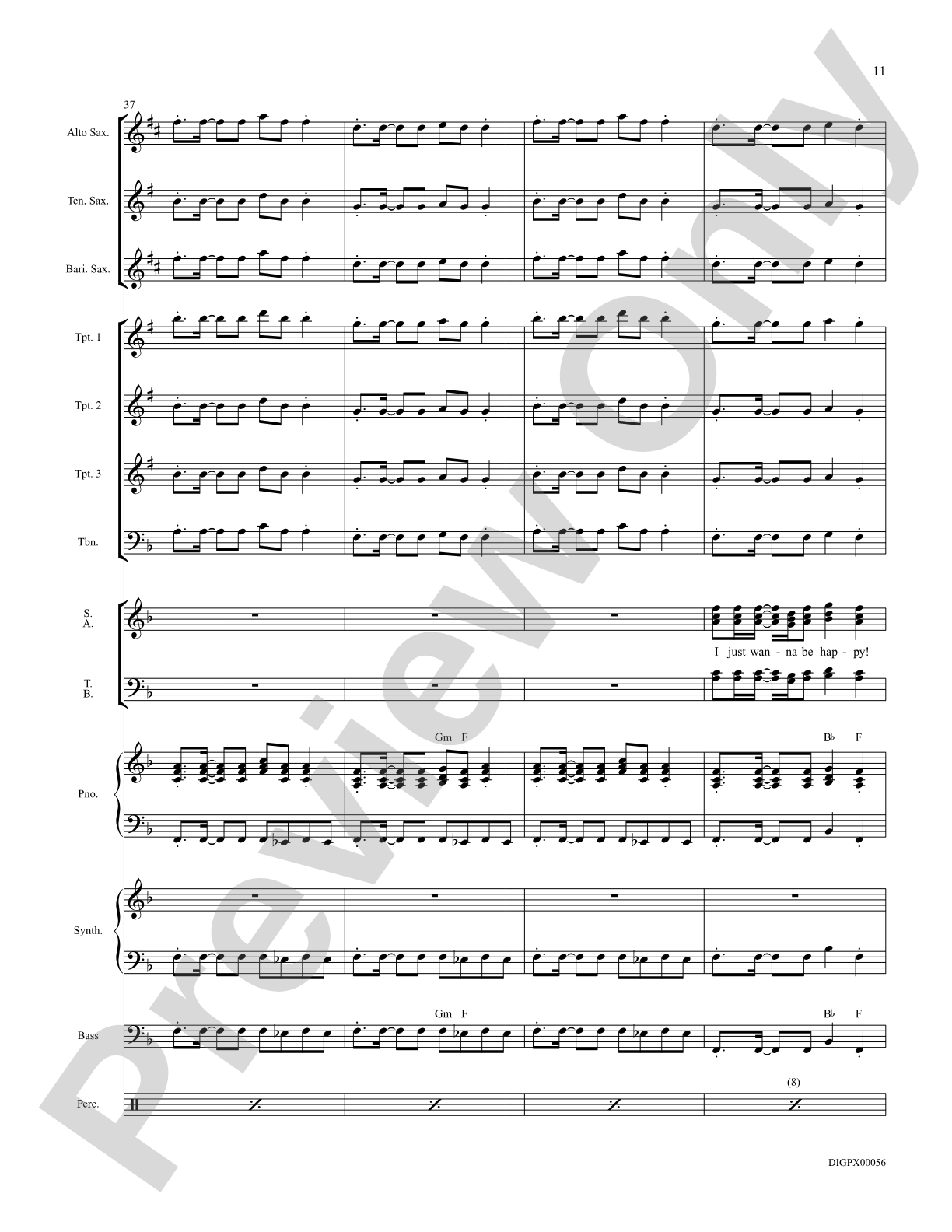 I Just Wanna Be Happy: Score