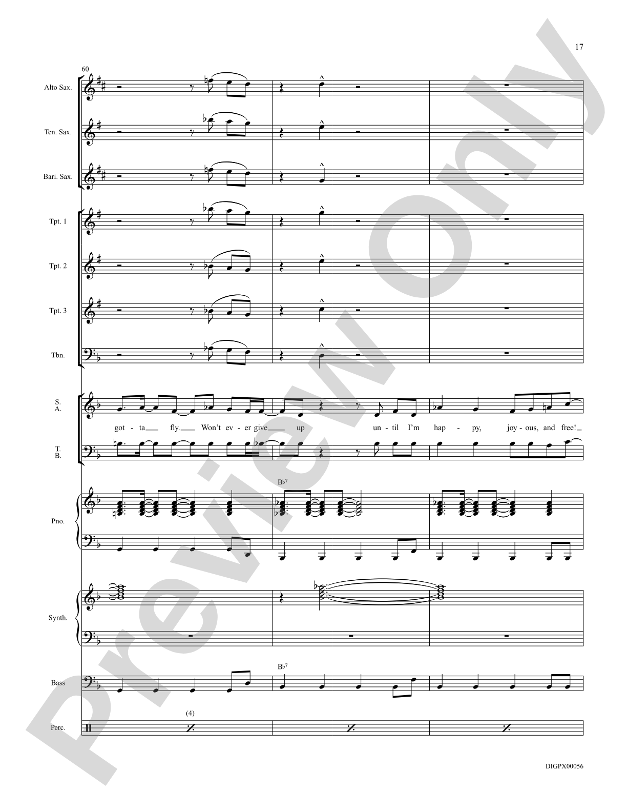 I Just Wanna Be Happy: Score