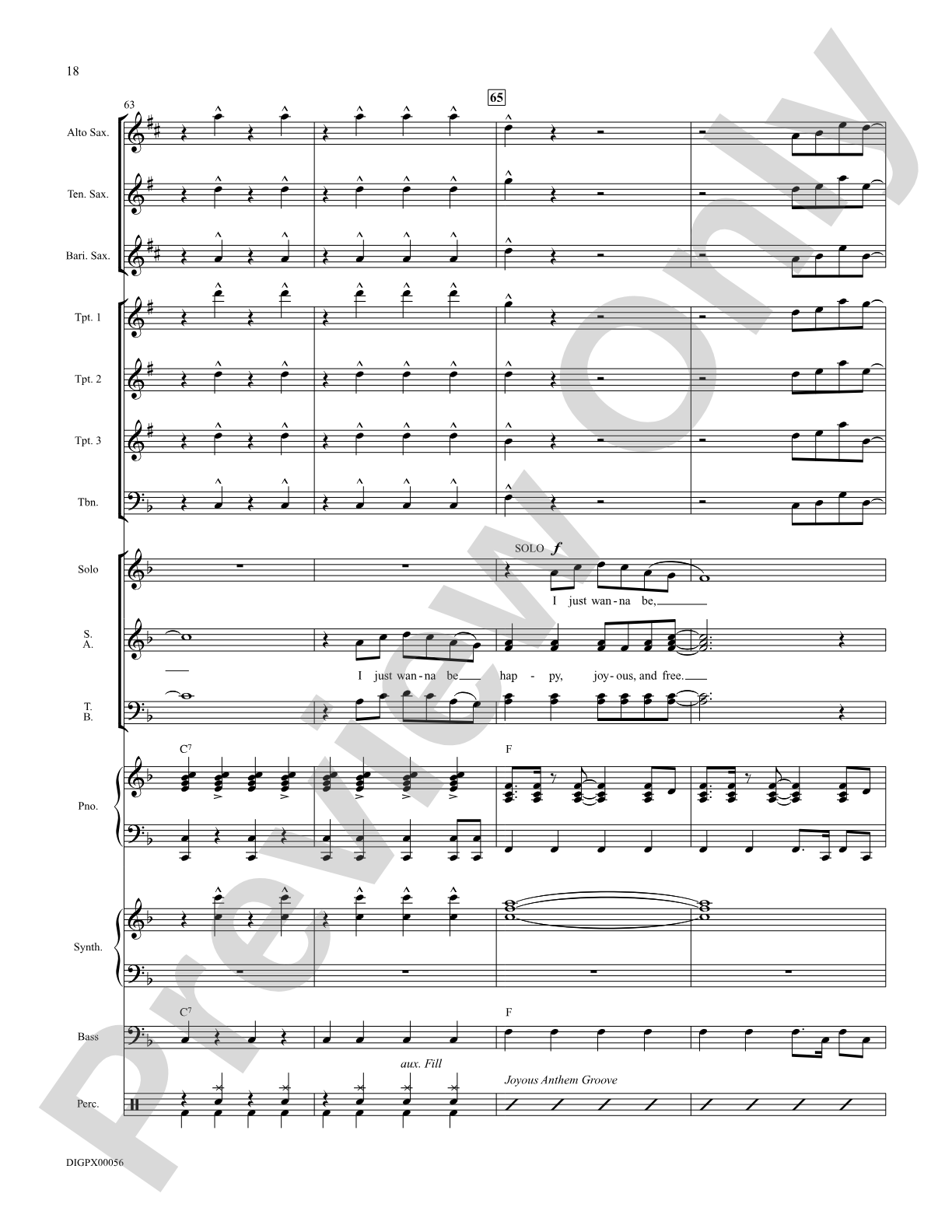 I Just Wanna Be Happy: Score