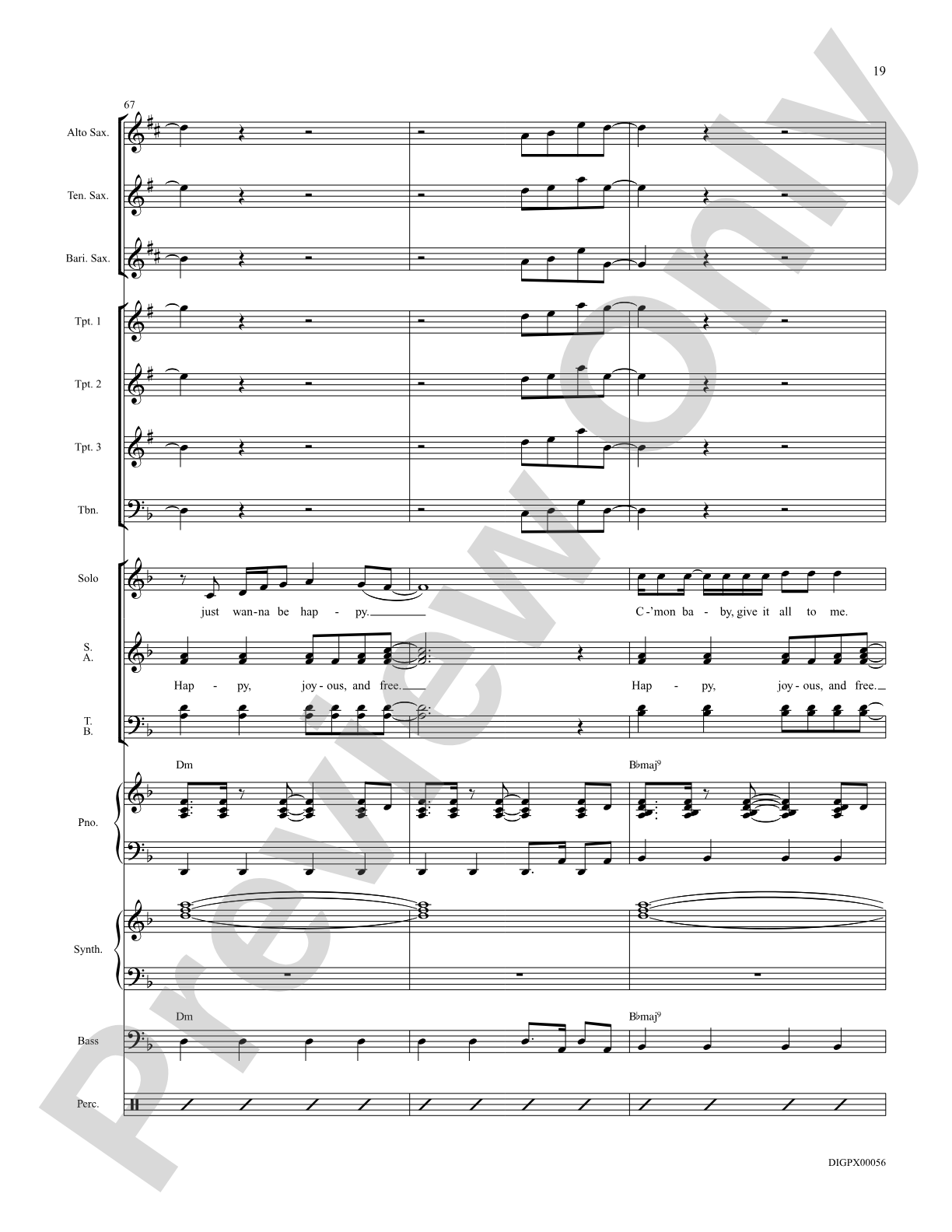 I Just Wanna Be Happy: Score