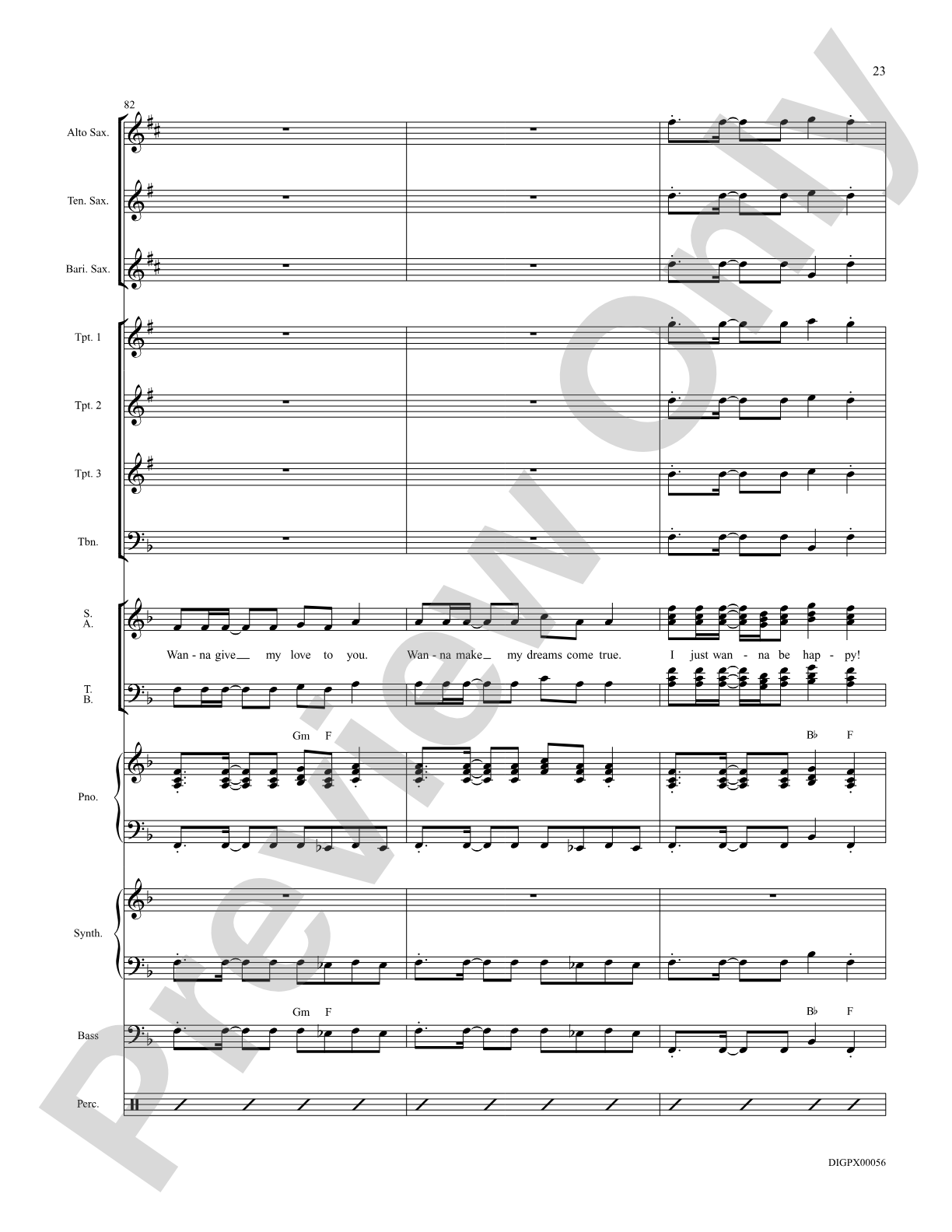 I Just Wanna Be Happy: Score