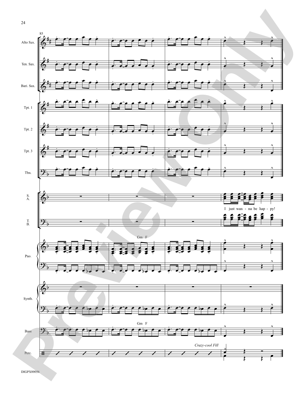 I Just Wanna Be Happy: Score