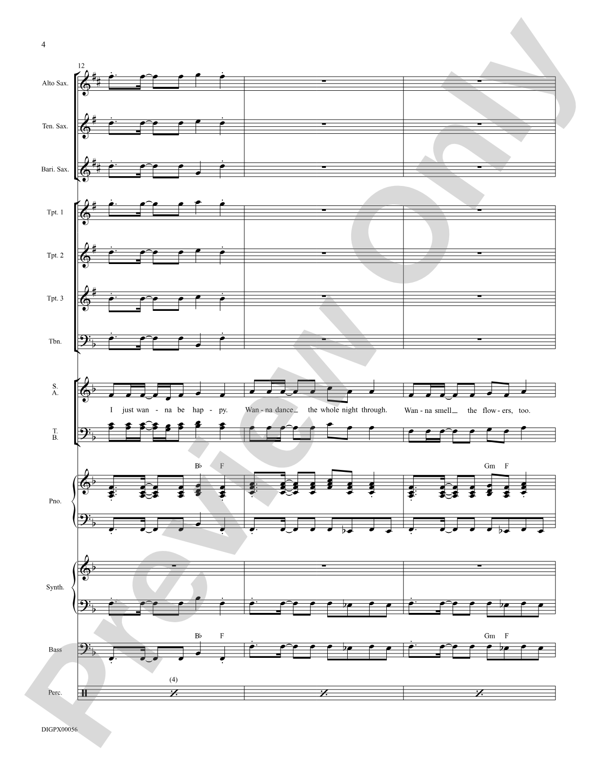 I Just Wanna Be Happy: Score