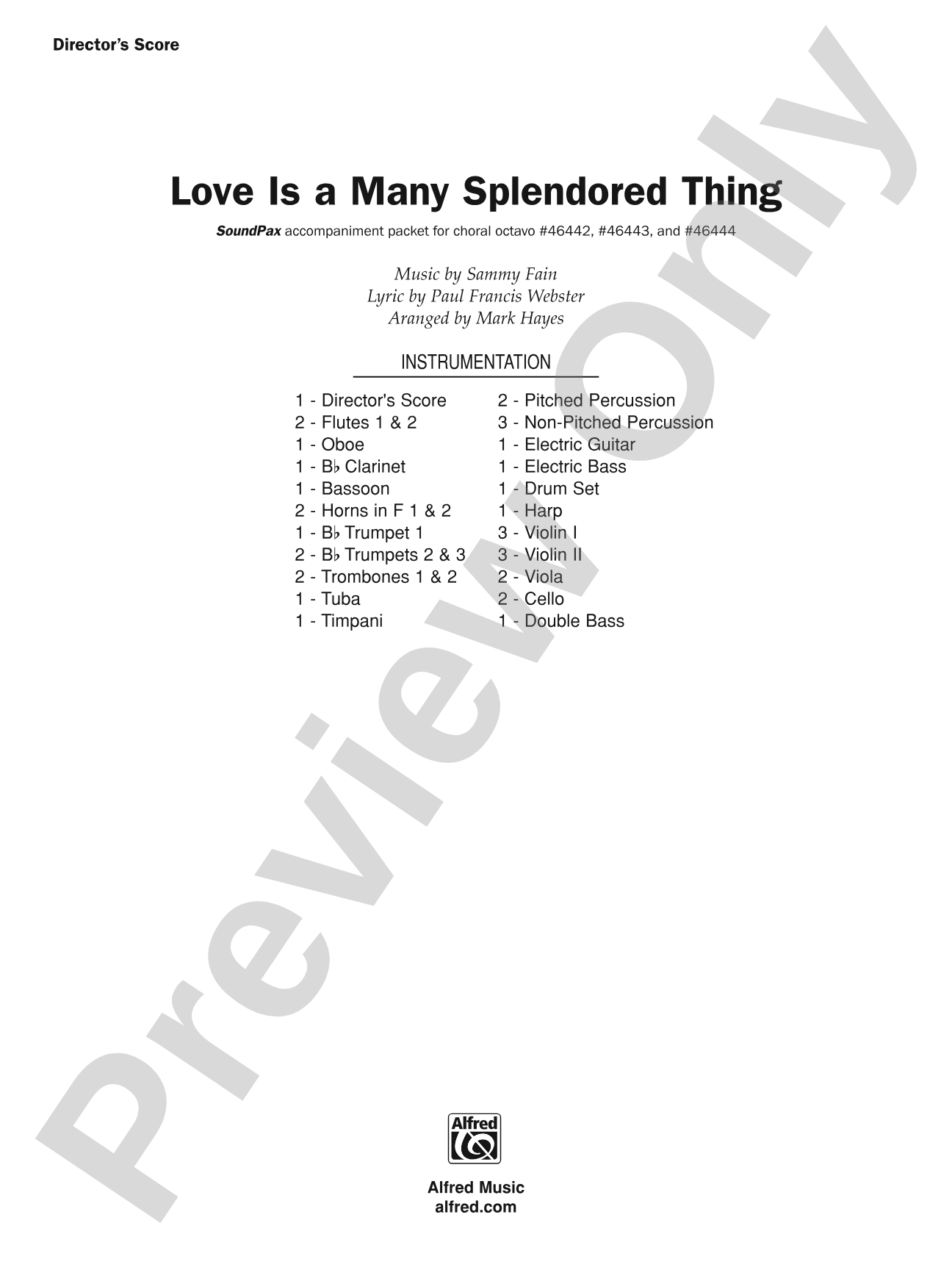 Love Is a Many Splendored Thing: Choral SoundPax