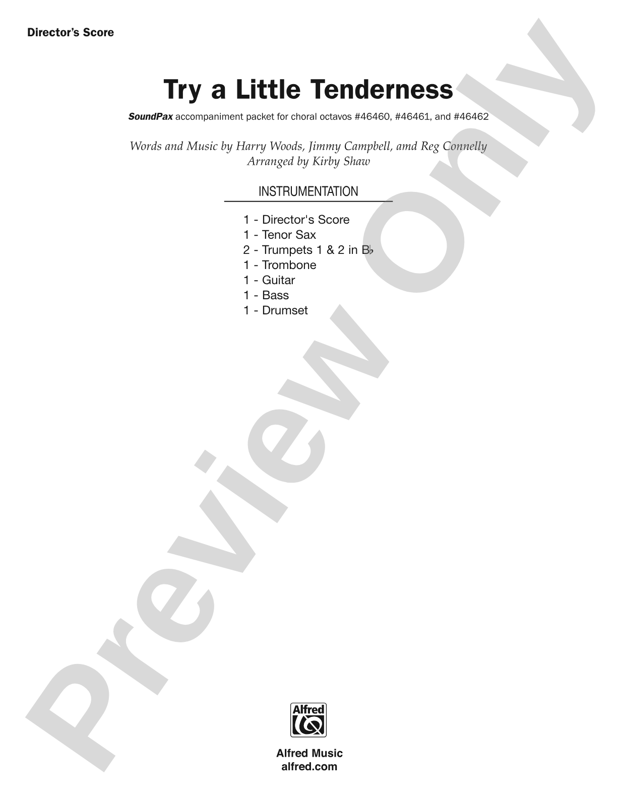 Try a Little Tenderness: Choral SoundPax