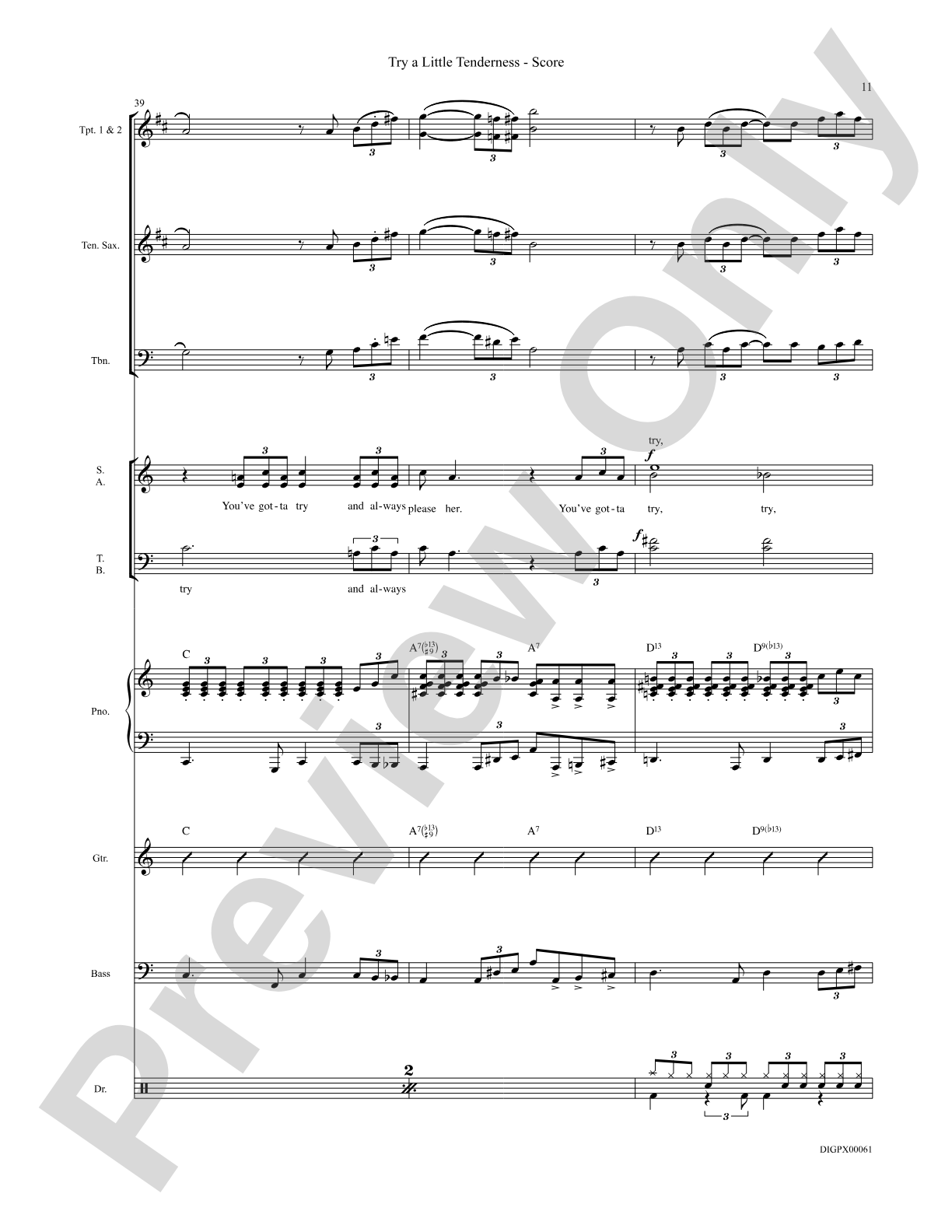 Try a Little Tenderness: Choral SoundPax