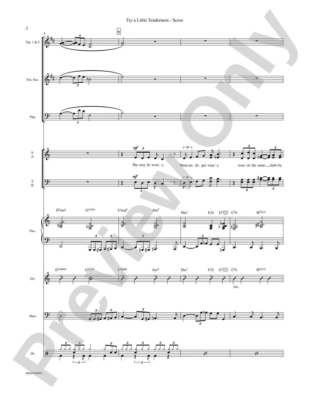 Try a Little Tenderness: Choral SoundPax