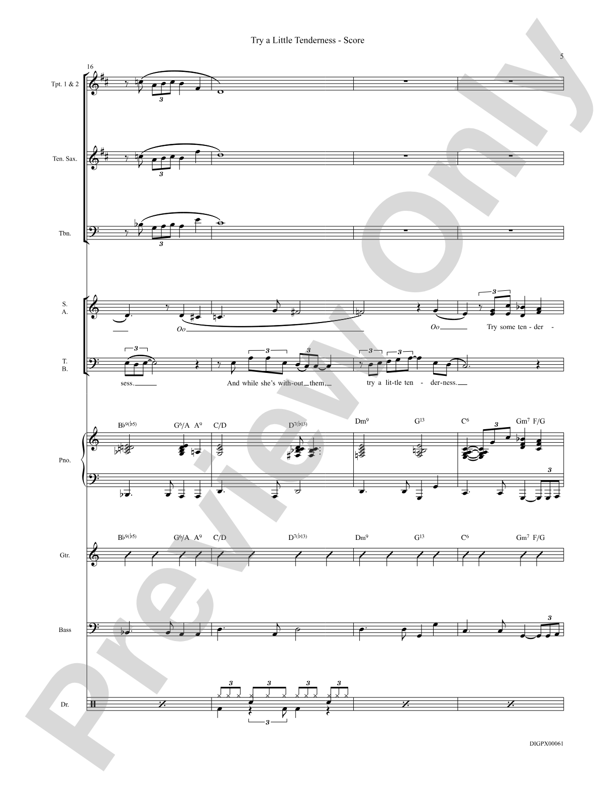 Try a Little Tenderness: Choral SoundPax