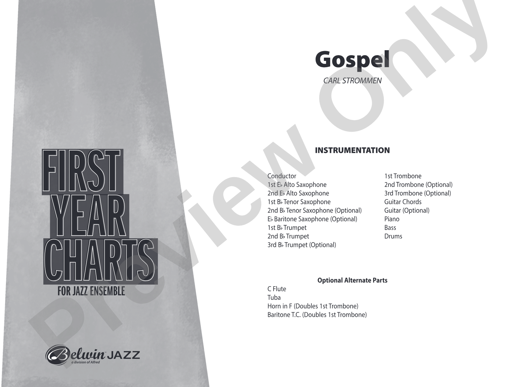 Gospel: Jazz Ensemble Conductor Score & Parts