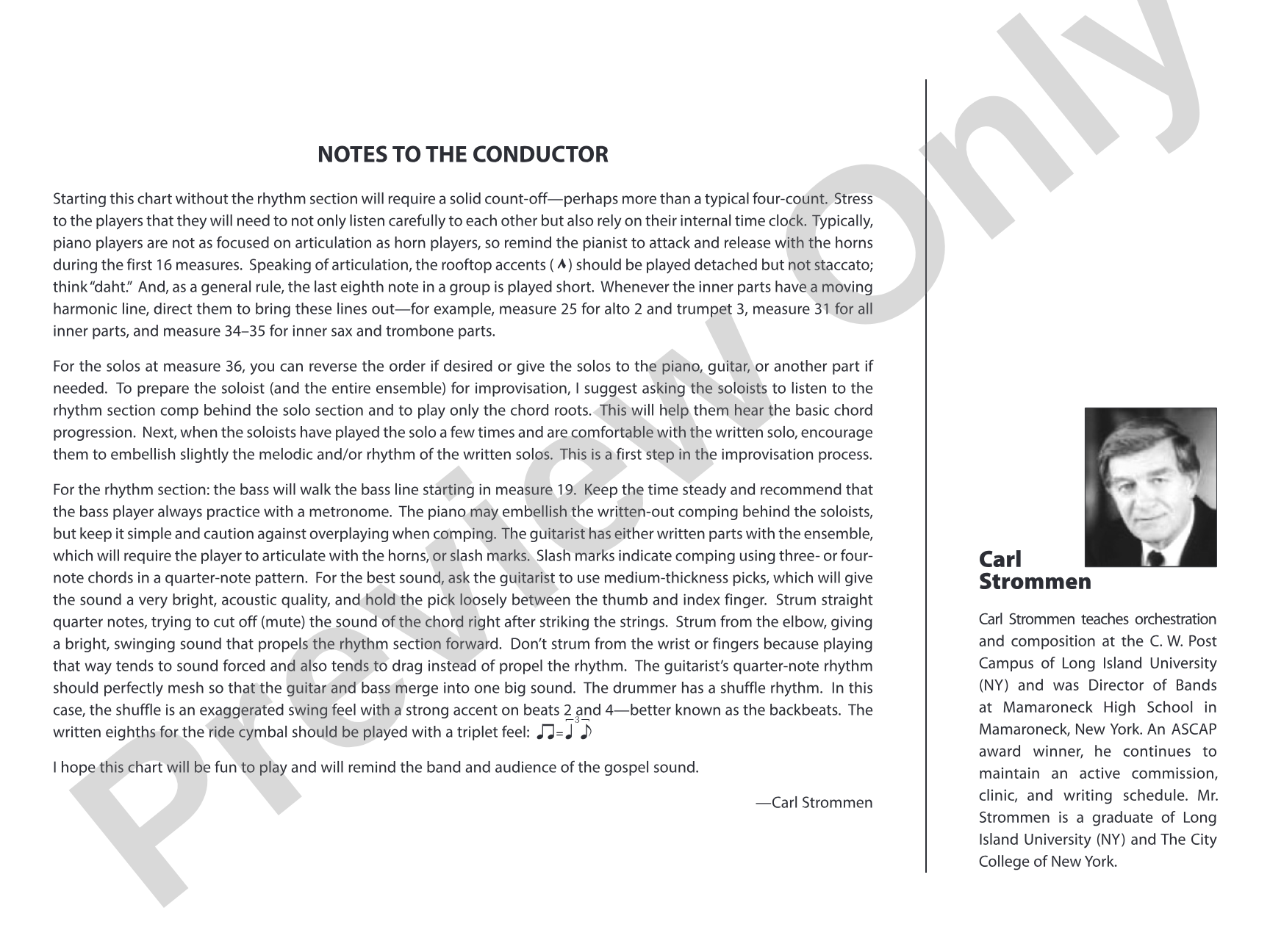 Gospel: Jazz Ensemble Conductor Score & Parts