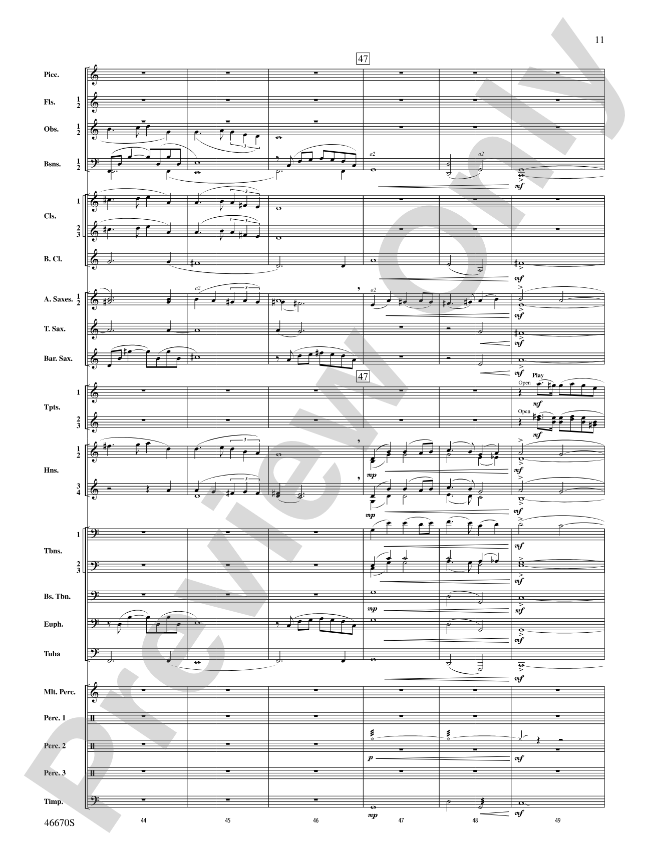 The Falls: Concert Band Conductor Score & Parts