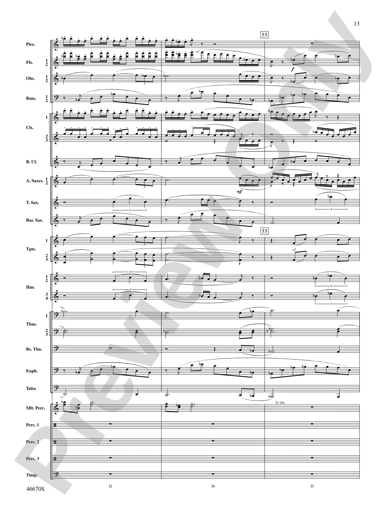 The Falls: Concert Band Conductor Score & Parts