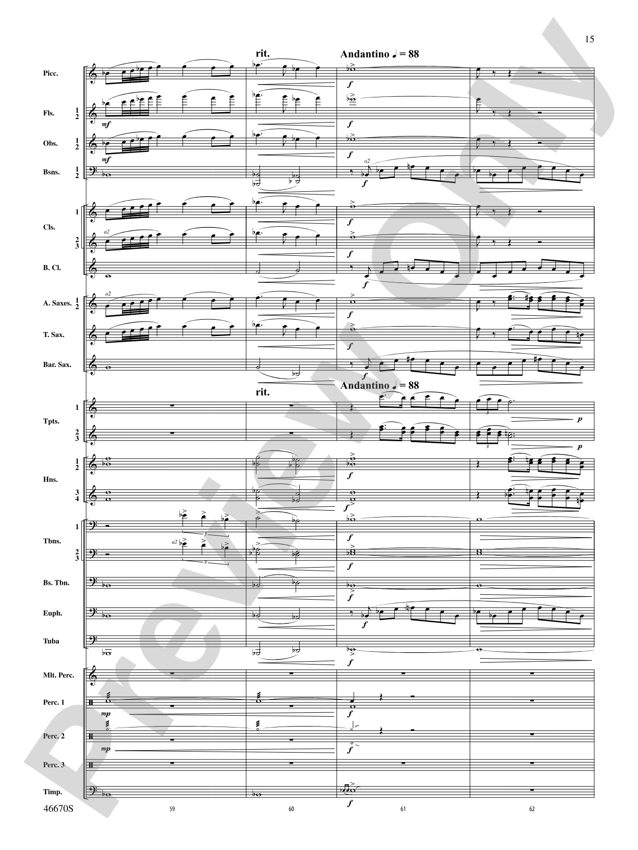 The Falls: Concert Band Conductor Score & Parts