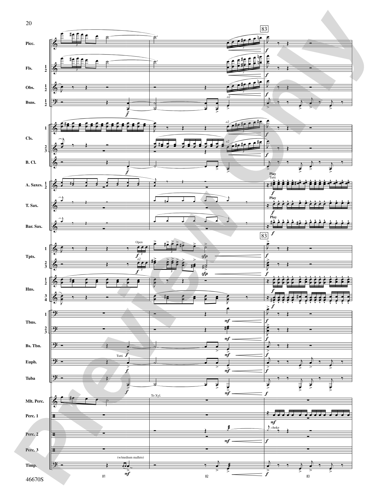 The Falls: Concert Band Conductor Score & Parts