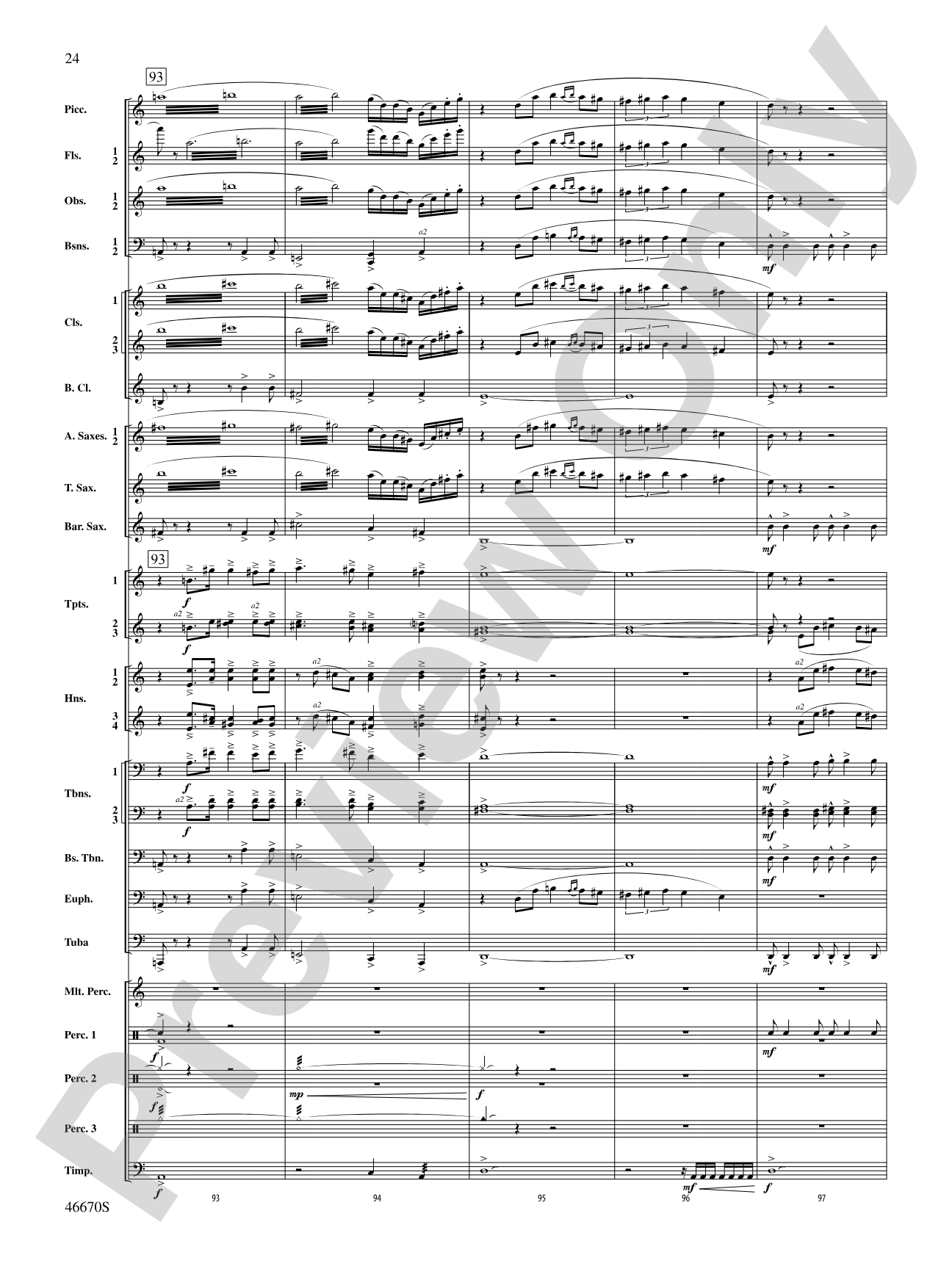 The Falls: Concert Band Conductor Score & Parts