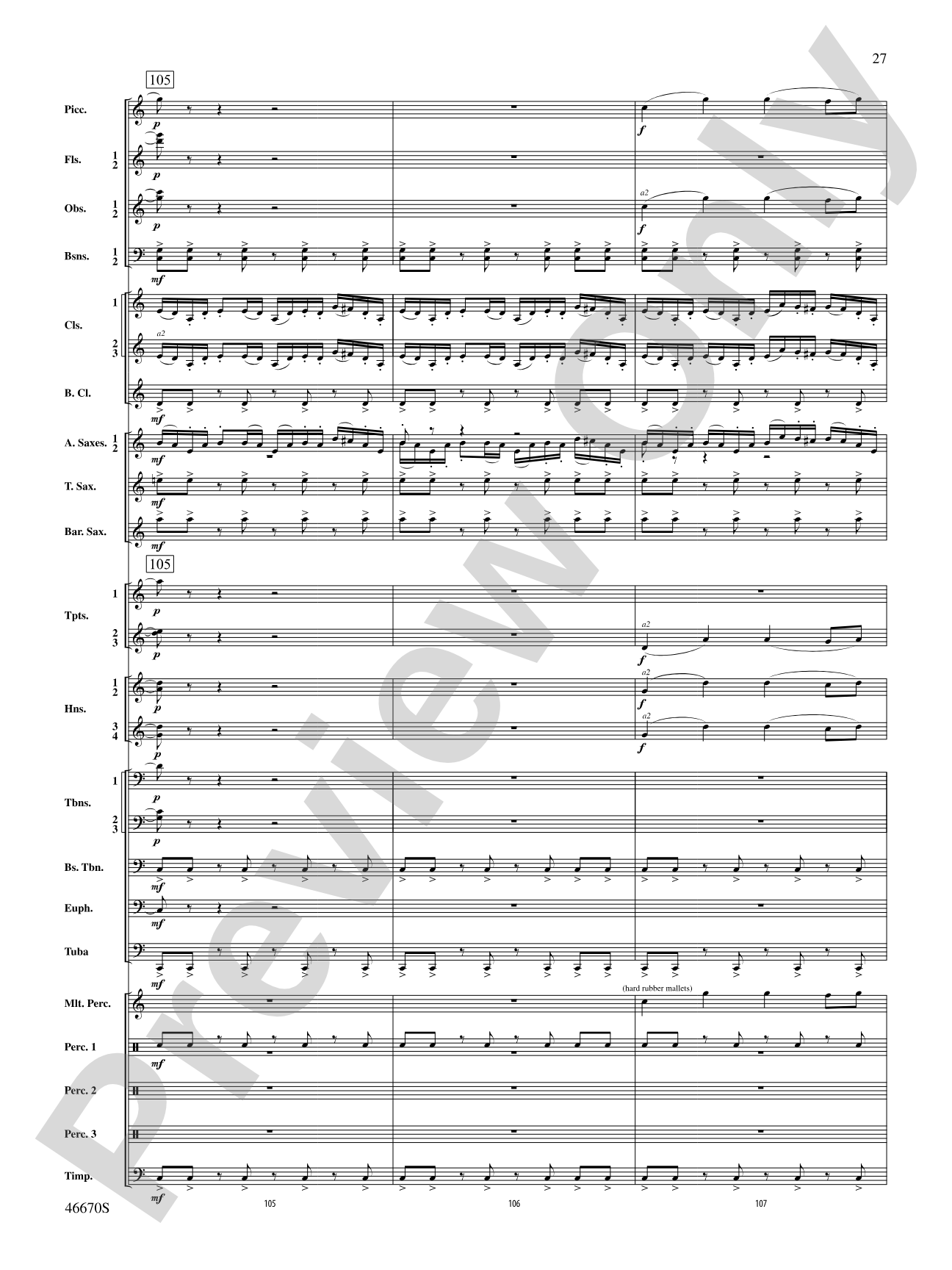 The Falls: Concert Band Conductor Score & Parts
