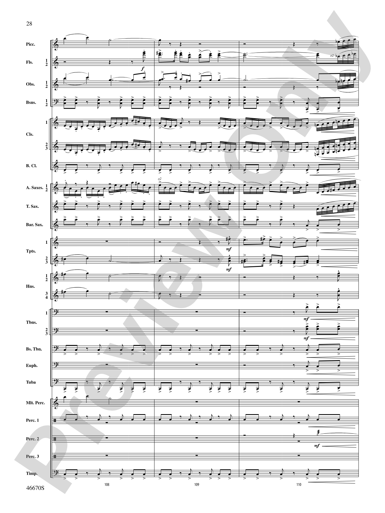 The Falls: Concert Band Conductor Score & Parts