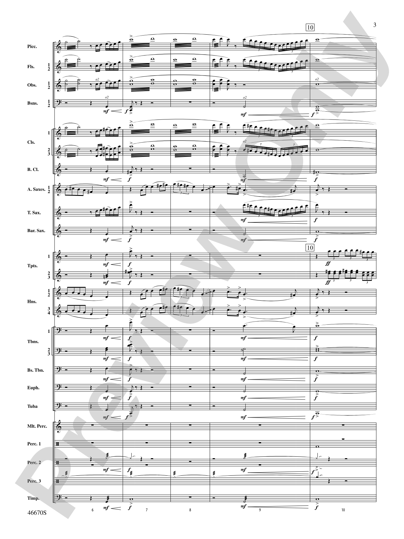 The Falls: Concert Band Conductor Score & Parts