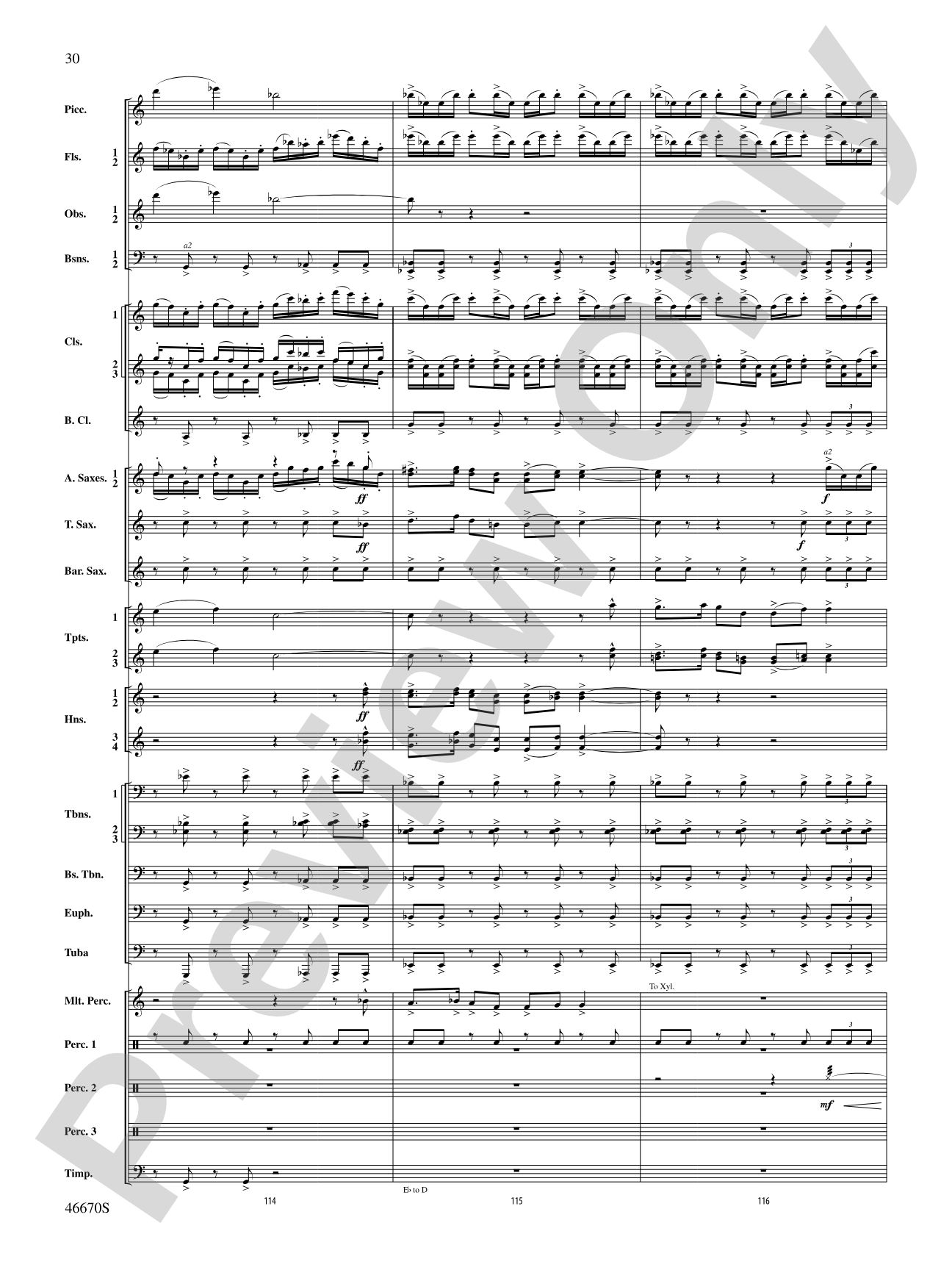 The Falls: Concert Band Conductor Score & Parts