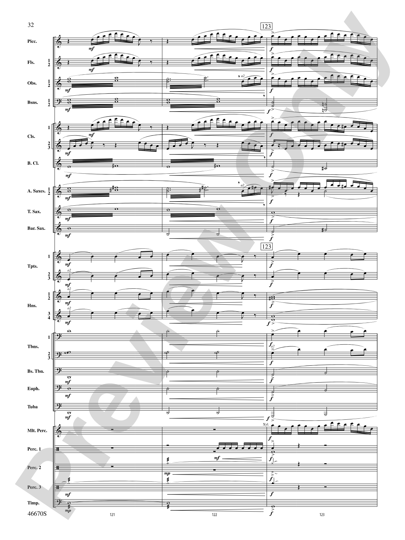 The Falls: Concert Band Conductor Score & Parts