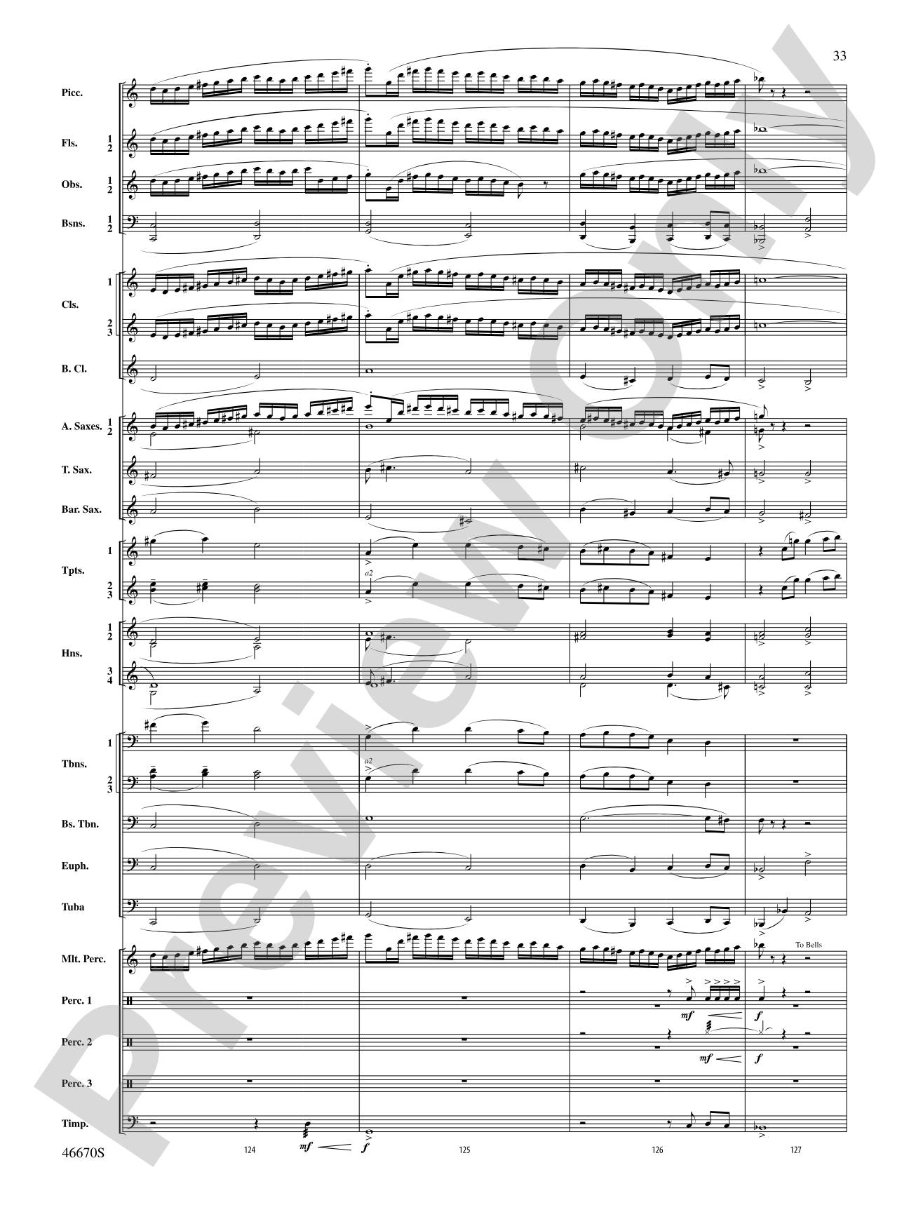 The Falls: Concert Band Conductor Score & Parts