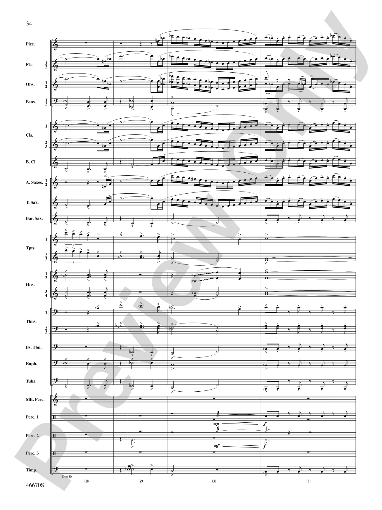 The Falls: Concert Band Conductor Score & Parts