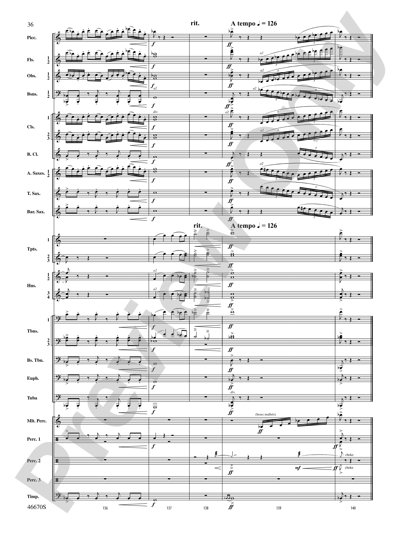 The Falls: Concert Band Conductor Score & Parts
