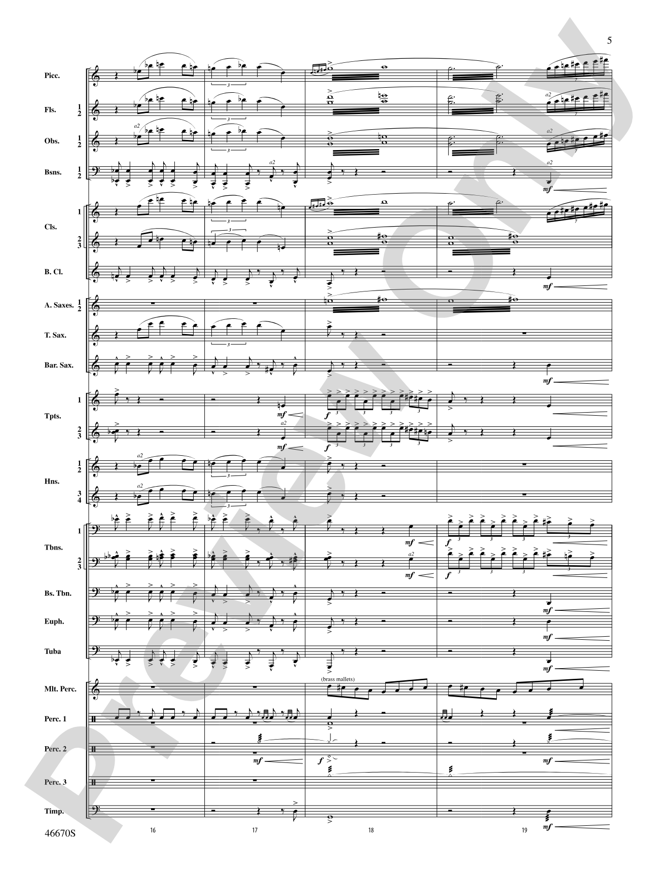 The Falls: Concert Band Conductor Score & Parts