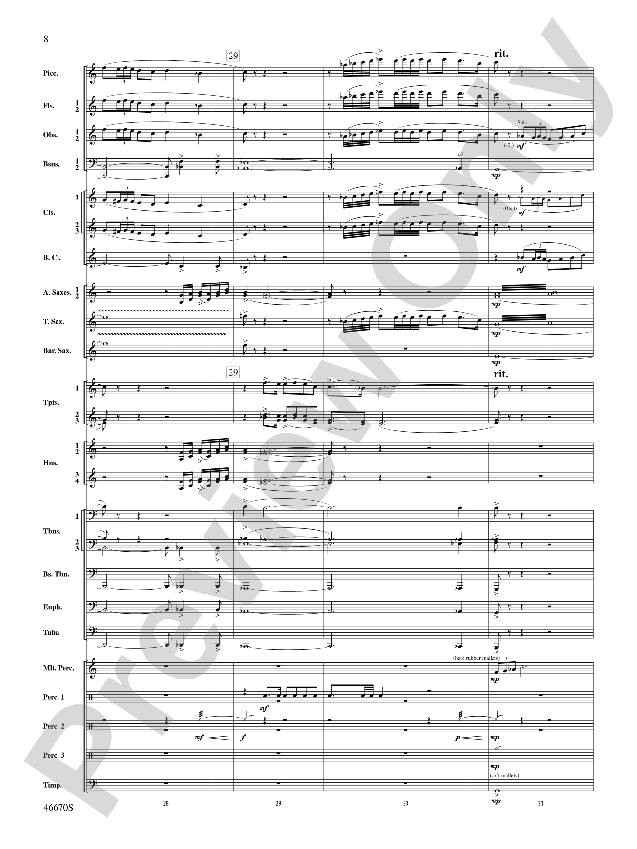 The Falls: Concert Band Conductor Score & Parts