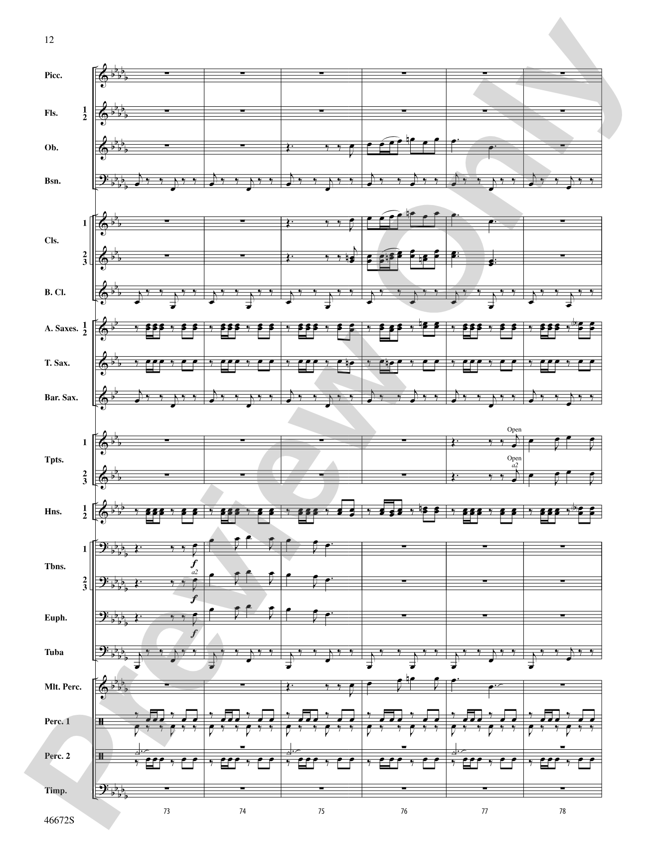 Variants on an English Sea Song: Concert Band Conductor Score & Parts