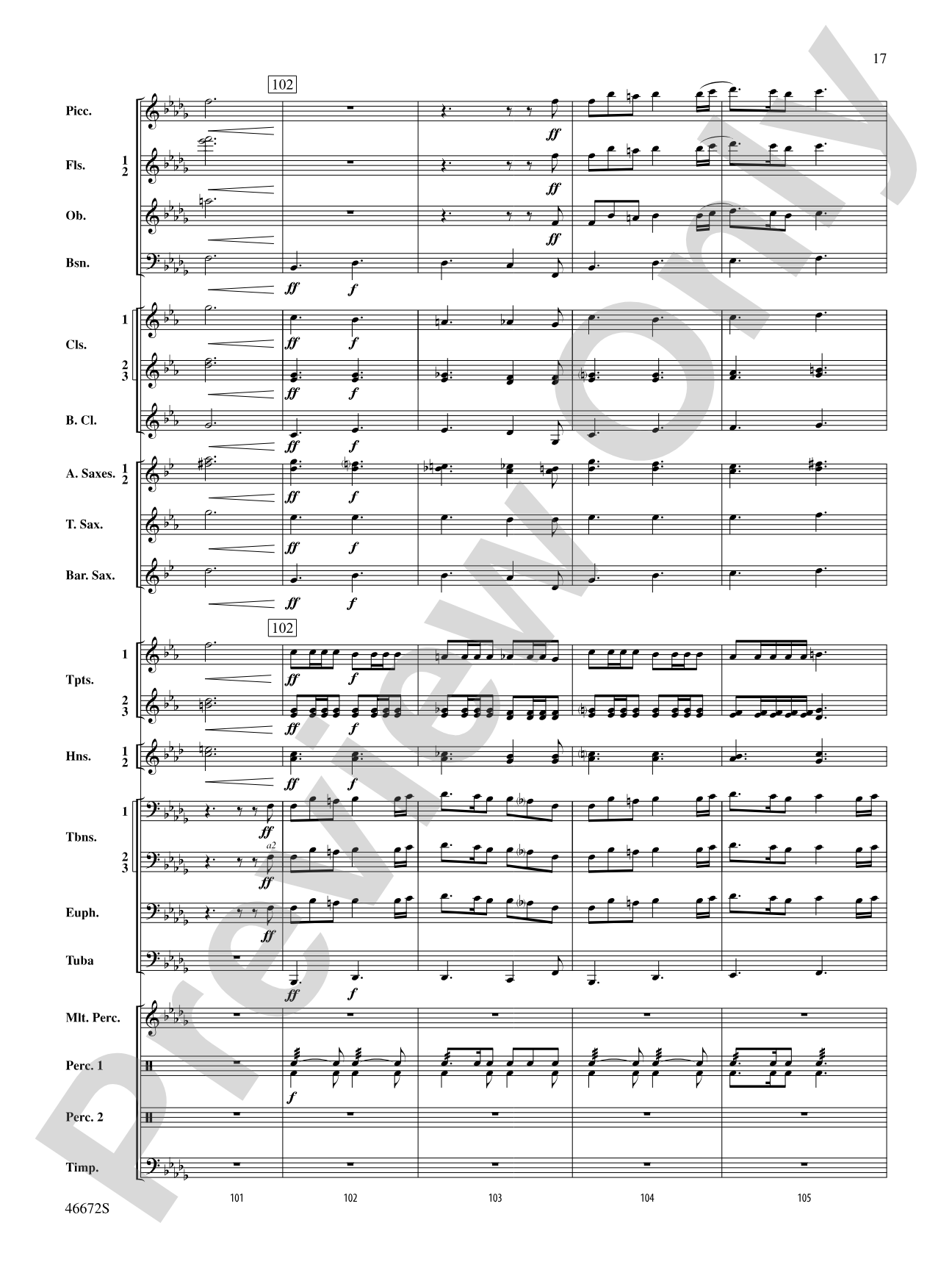 Variants on an English Sea Song: Concert Band Conductor Score & Parts
