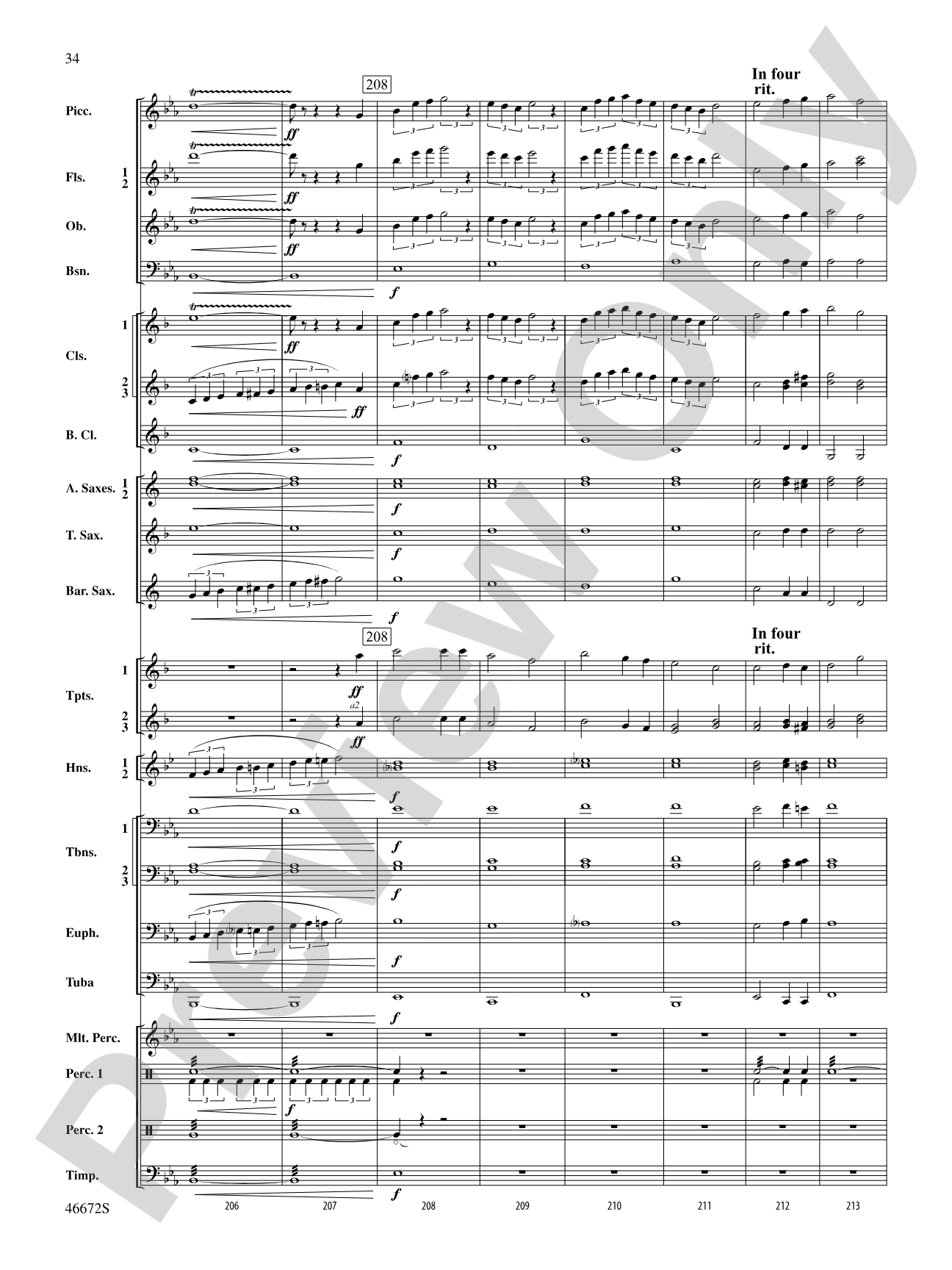 Variants on an English Sea Song: Concert Band Conductor Score & Parts