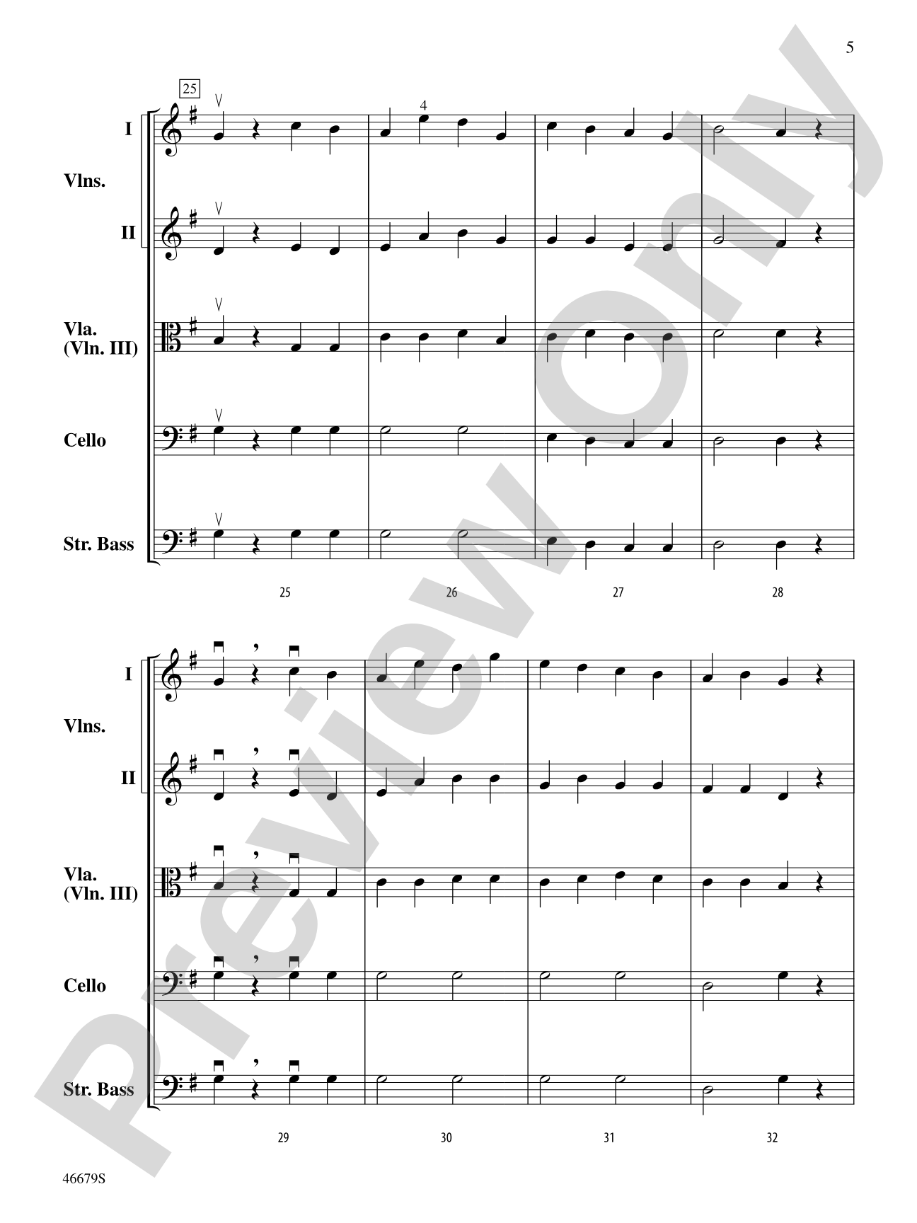 Three Tchaikovsky Themes: String Orchestra Conductor Score & Parts